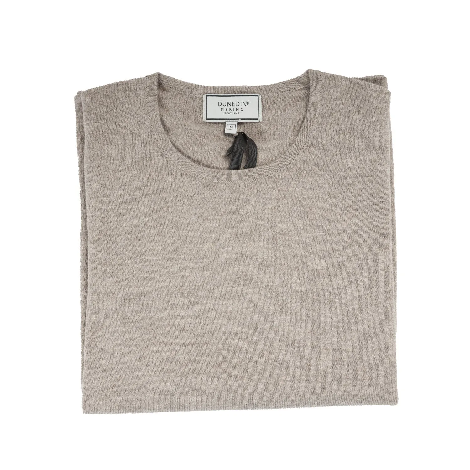 100% Merino Ladies Crew Neck Sweater Toast