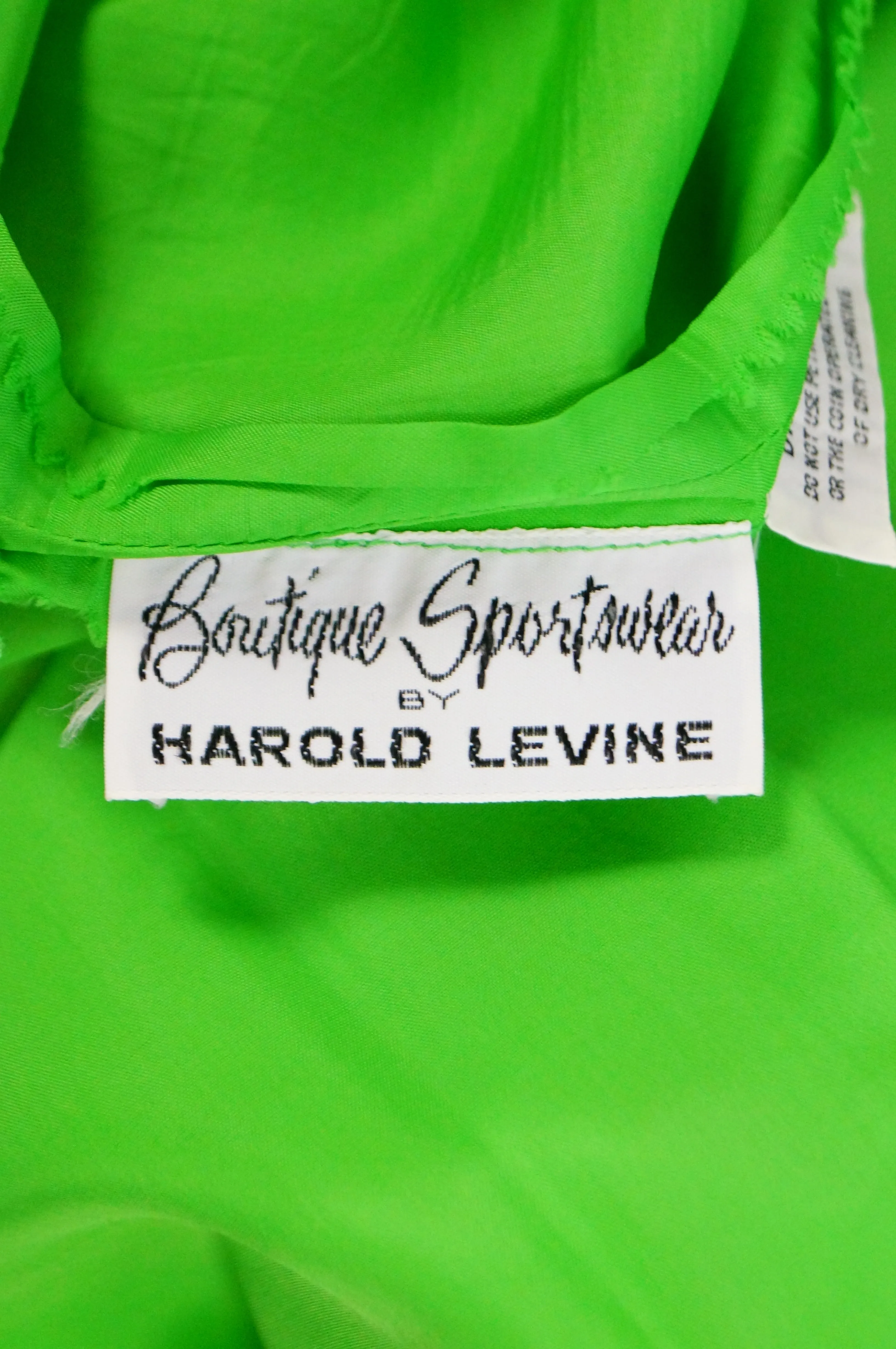 1970s Harold Levine Fully Sequined Green and Pink Floral Maxi Dress