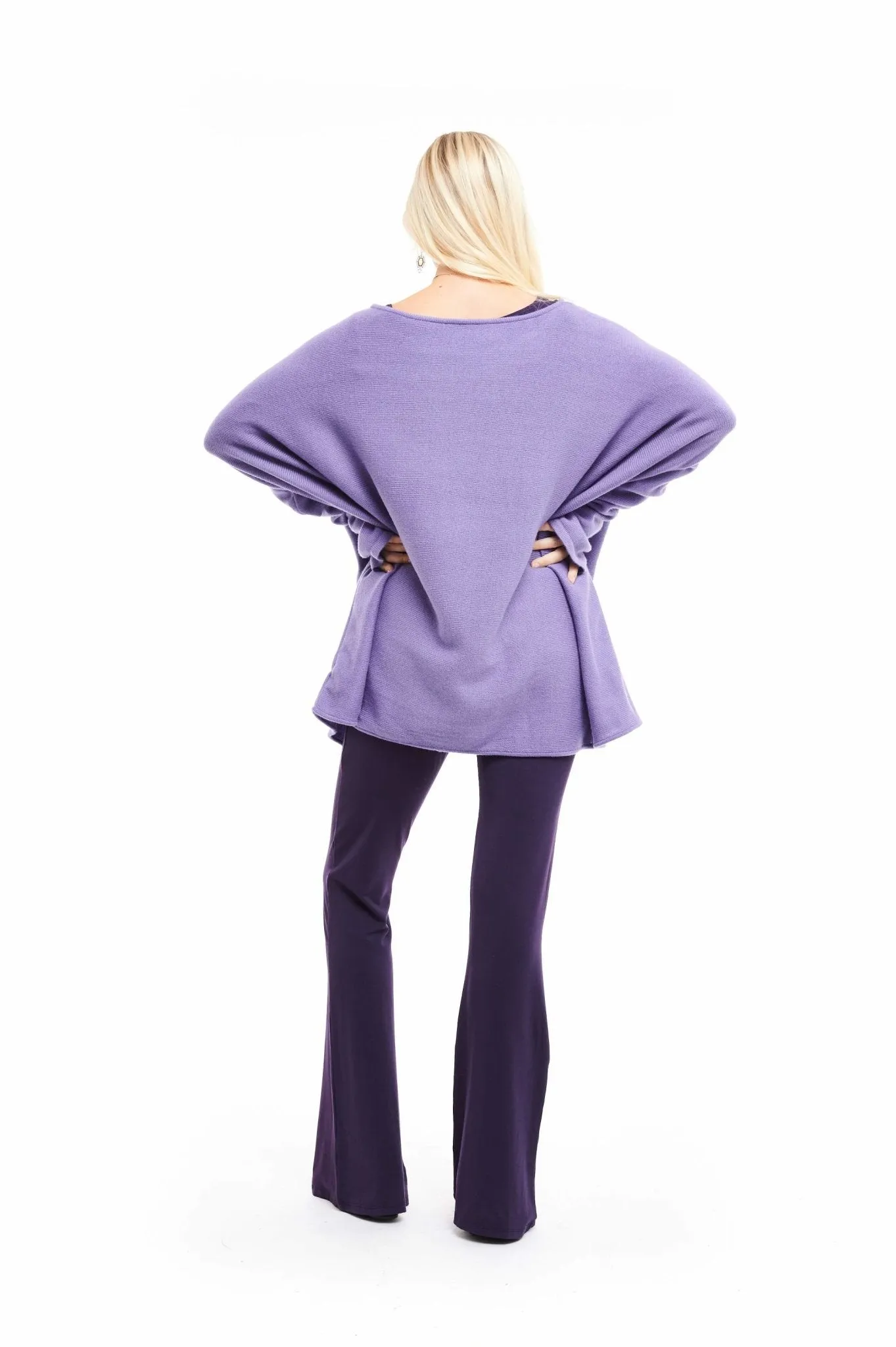 4 PLY CASHMERE SNUGGLE BOX JUMPER LAVENDER