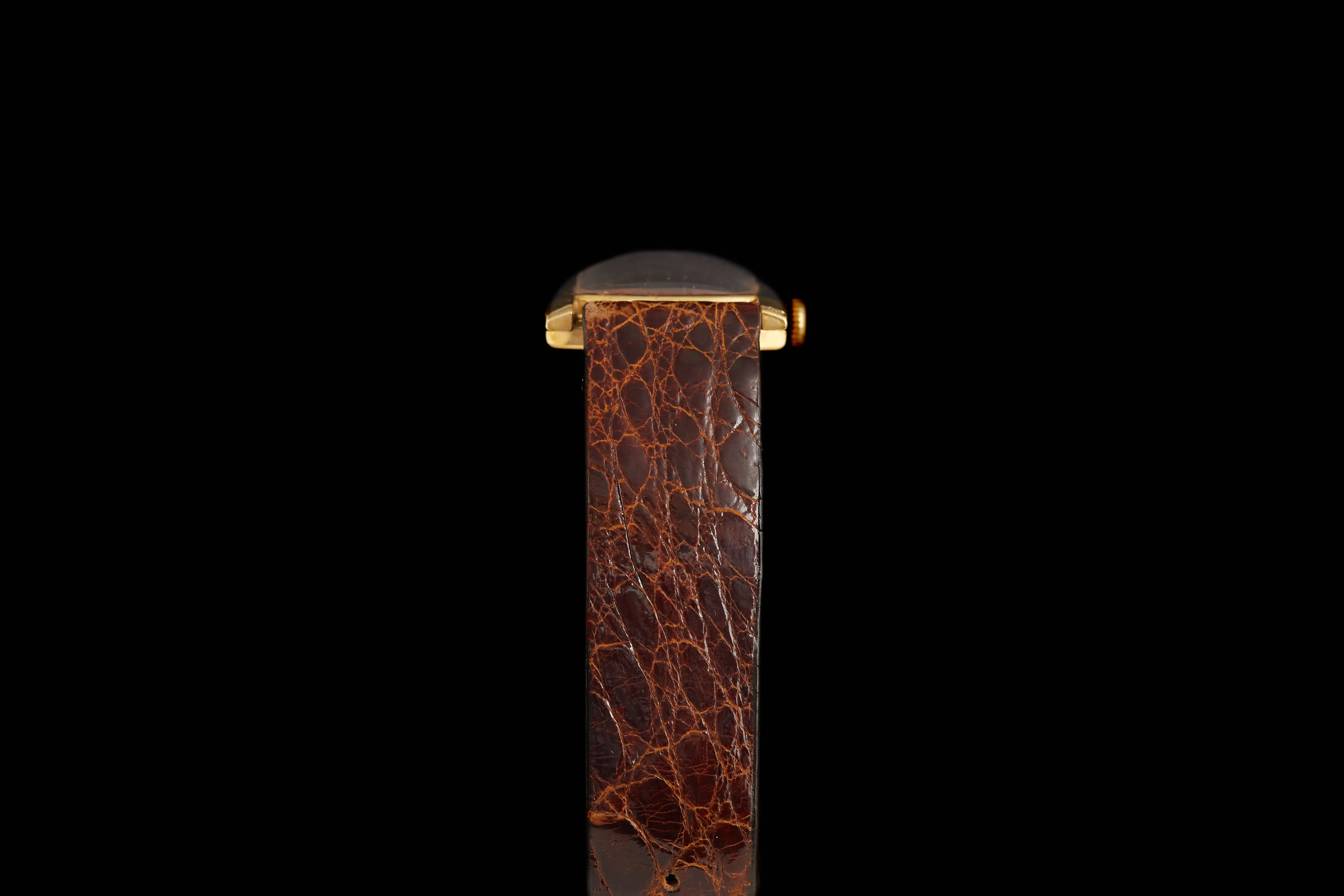 A.L. Emeraude Gent's Yellow Gold Tank Watch
