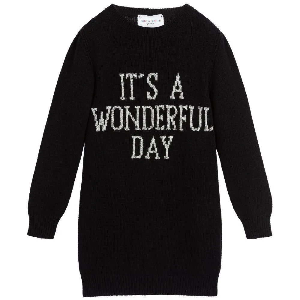 ALBERTA FERRETTI KIDS GIRLS WOOL SWEATER DRESS 6 YEARS