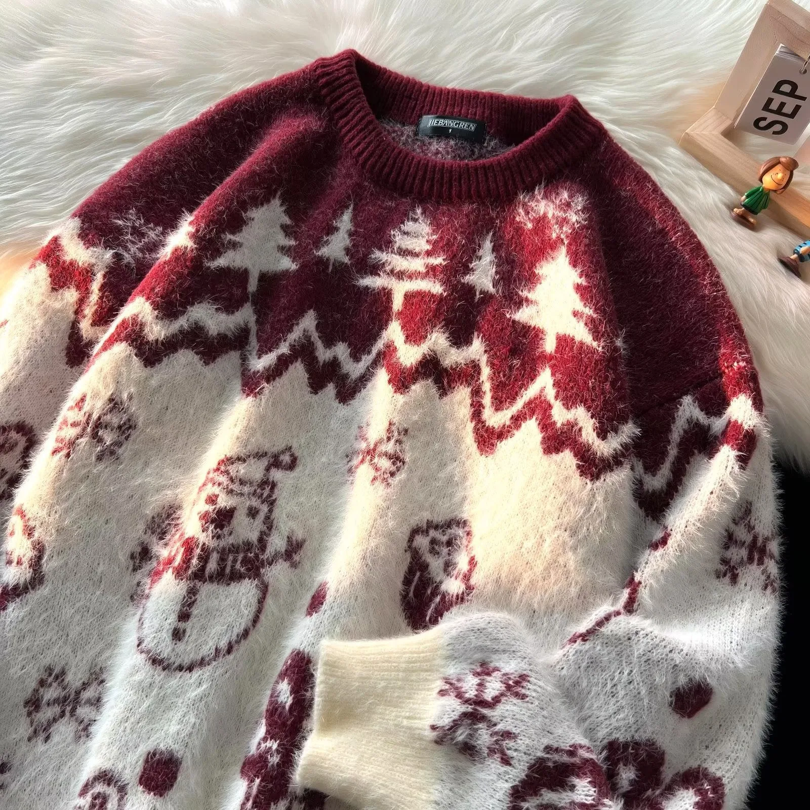 Autumn and winter thickened sweater girls Korean version trend loose Japanese knitted sweater winter ins Hong Kong style lazy thread coat outside
