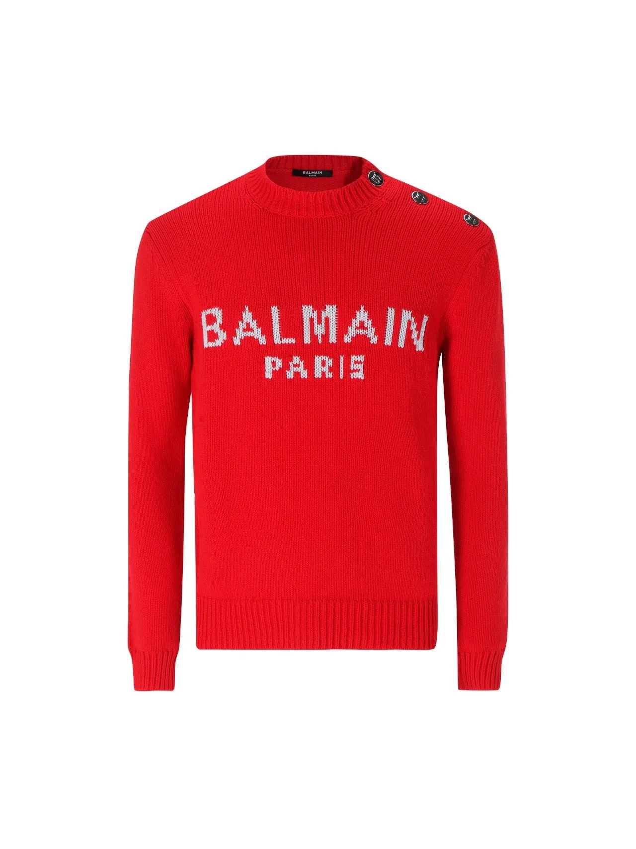 Balmain Intarsia Knit Crewneck Jumper