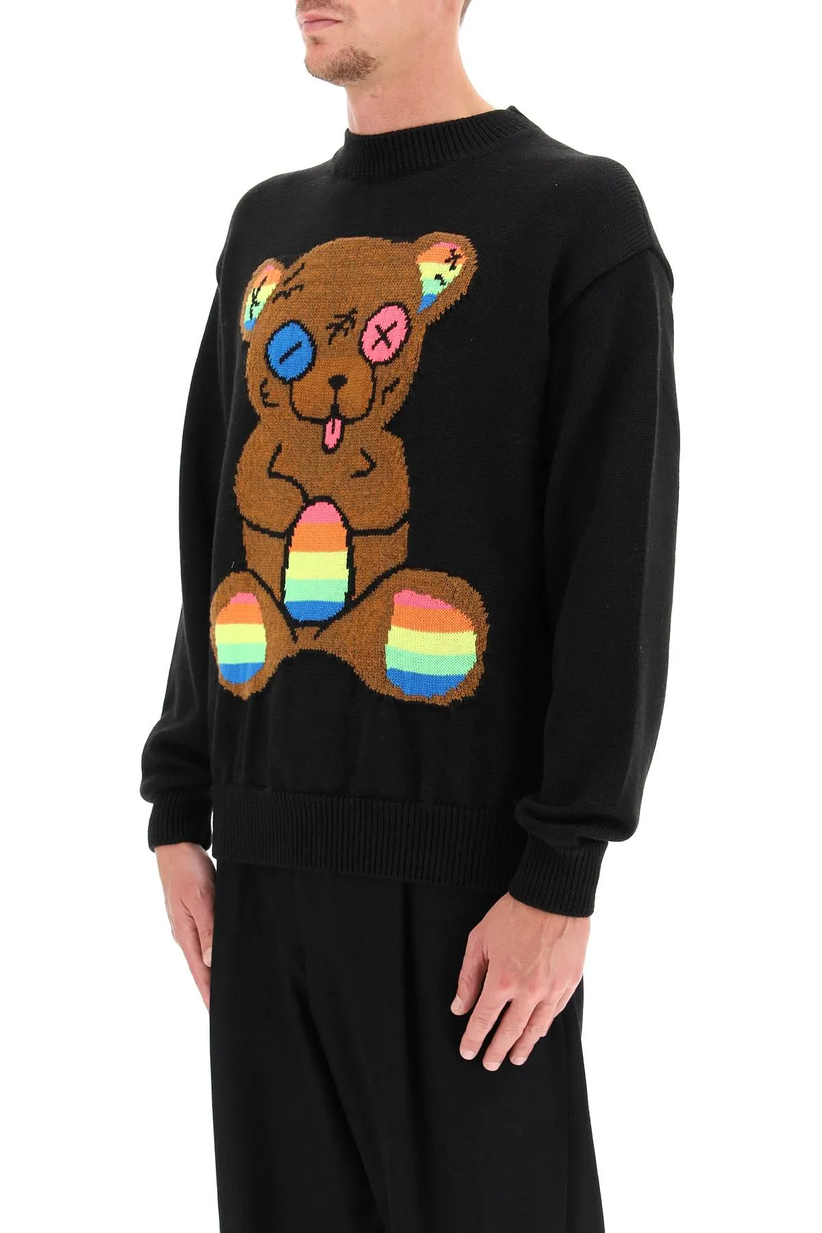 Barrow Rainbow Logo Teddy Knitted Crewneck Jumper