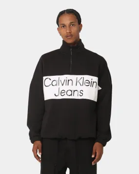 Calvin Klein Bold Logo Colourblock Zip Jacket Ck Black