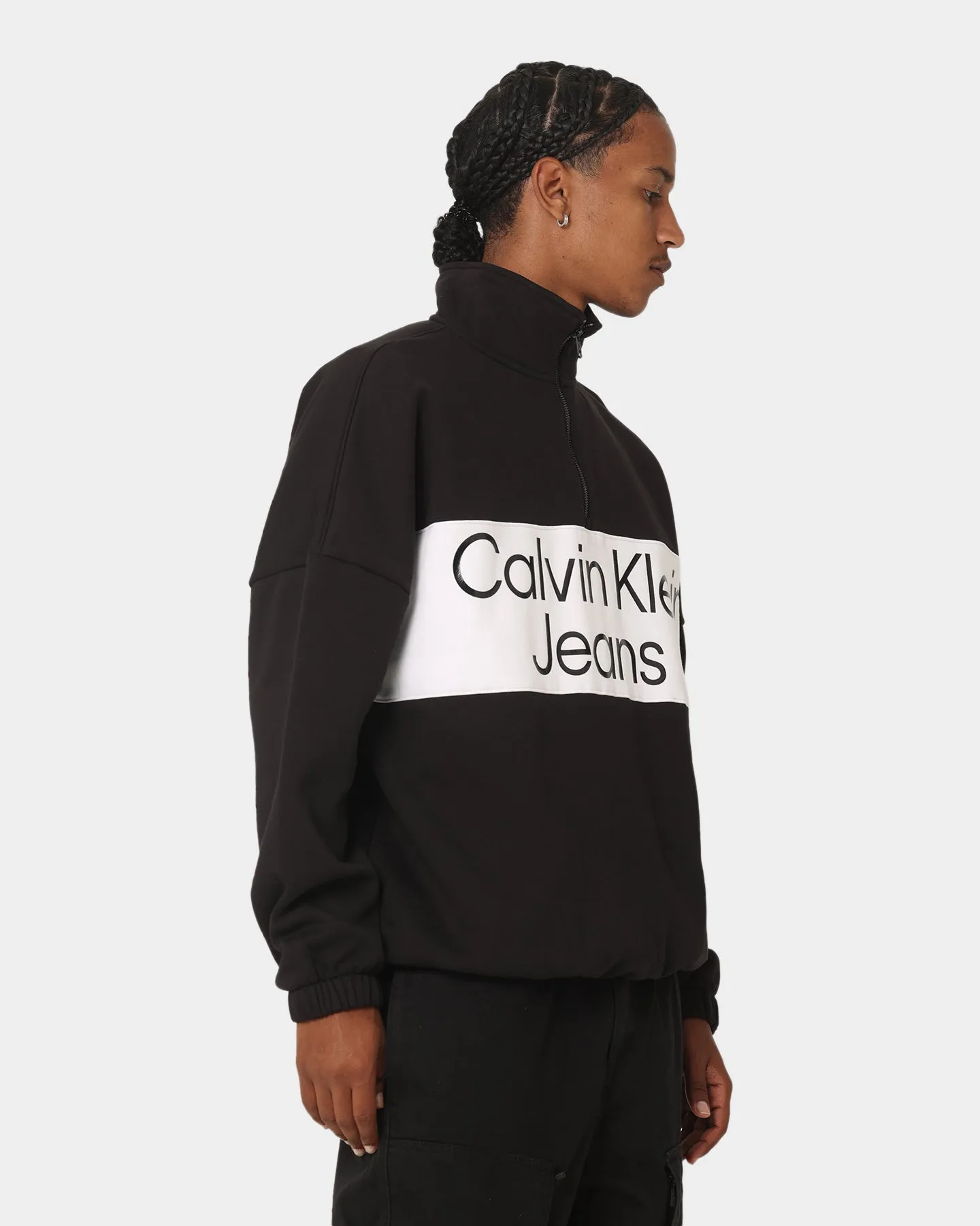 Calvin Klein Bold Logo Colourblock Zip Jacket Ck Black