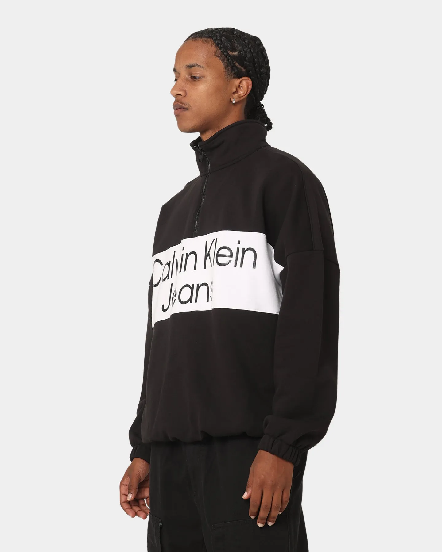 Calvin Klein Bold Logo Colourblock Zip Jacket Ck Black