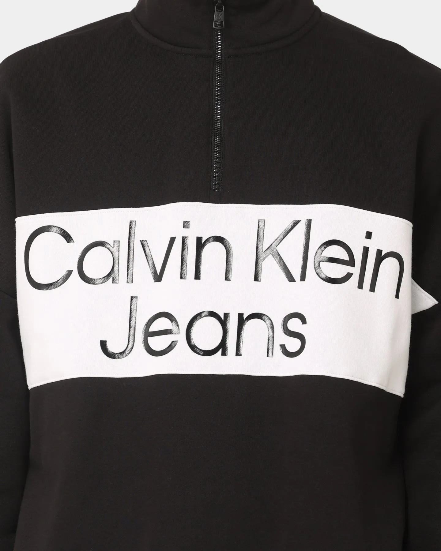 Calvin Klein Bold Logo Colourblock Zip Jacket Ck Black