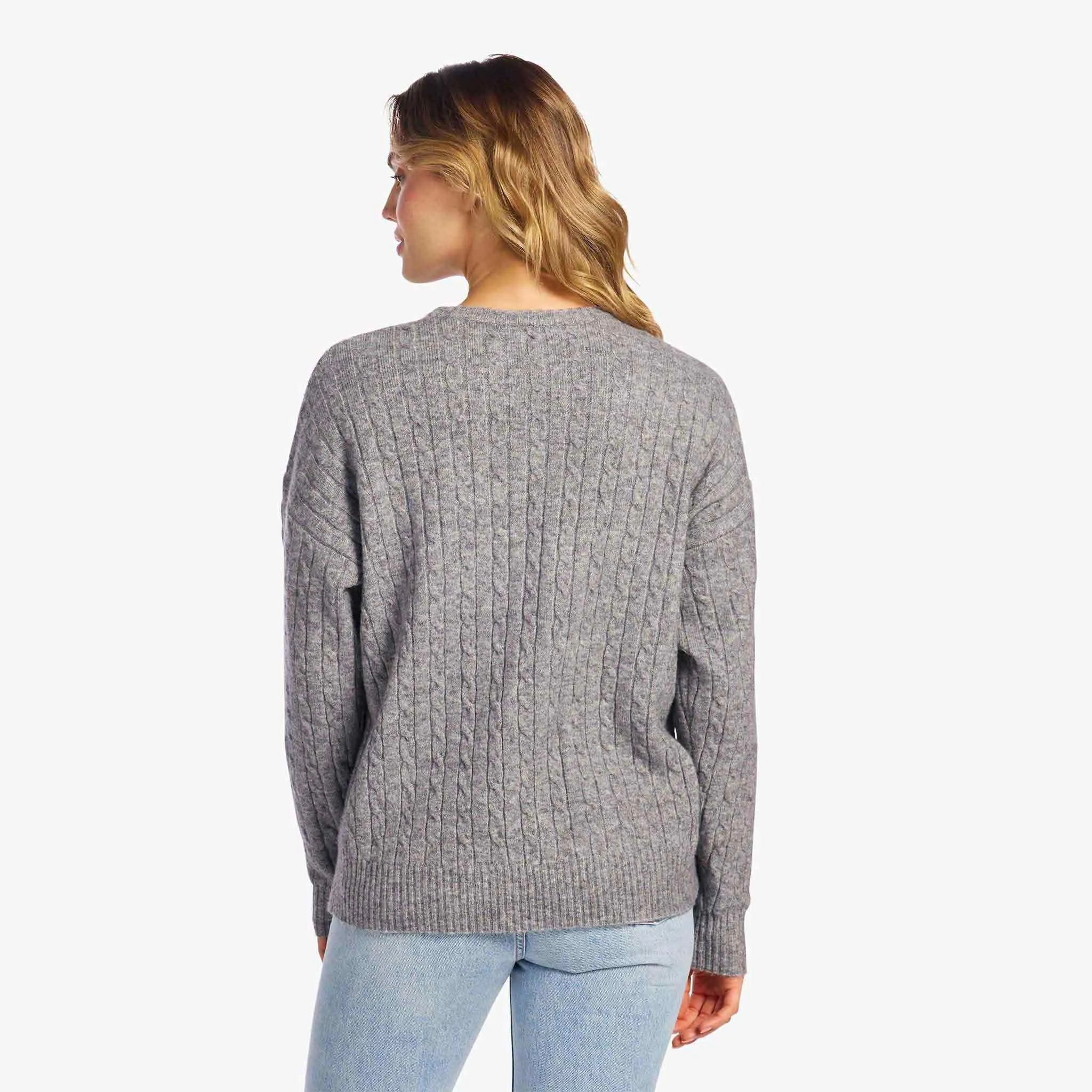 Cozy Knit Cable Crewneck Sweater