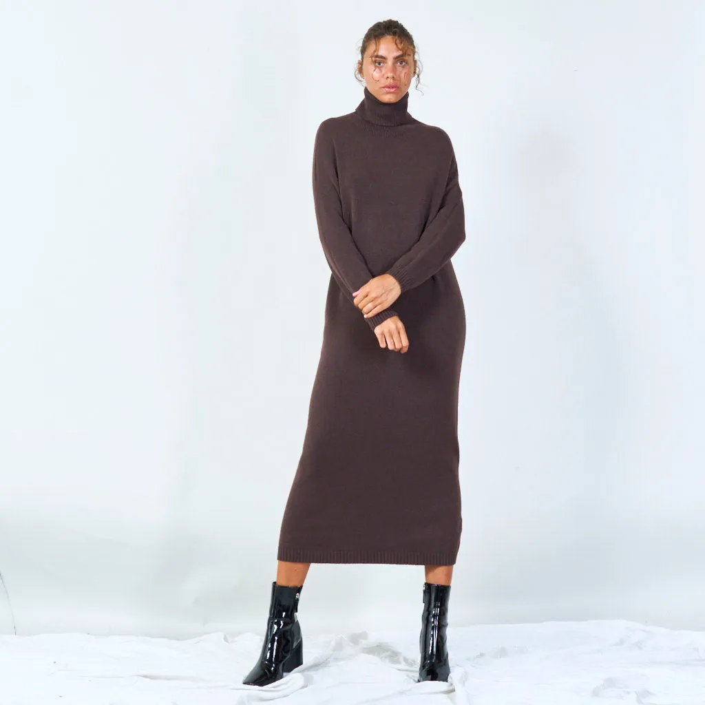 Cozy turtleneck long sweater dress wholesale