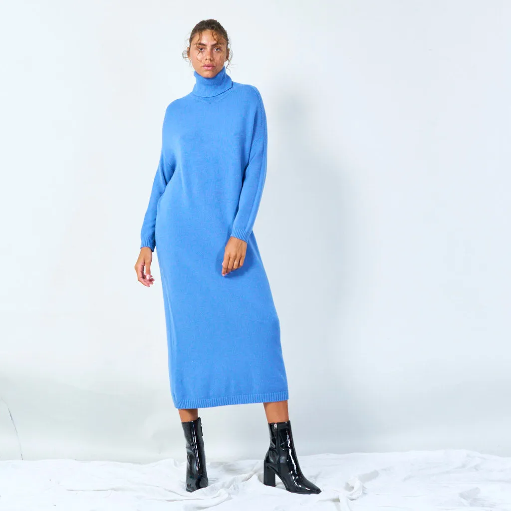 Cozy turtleneck long sweater dress wholesale
