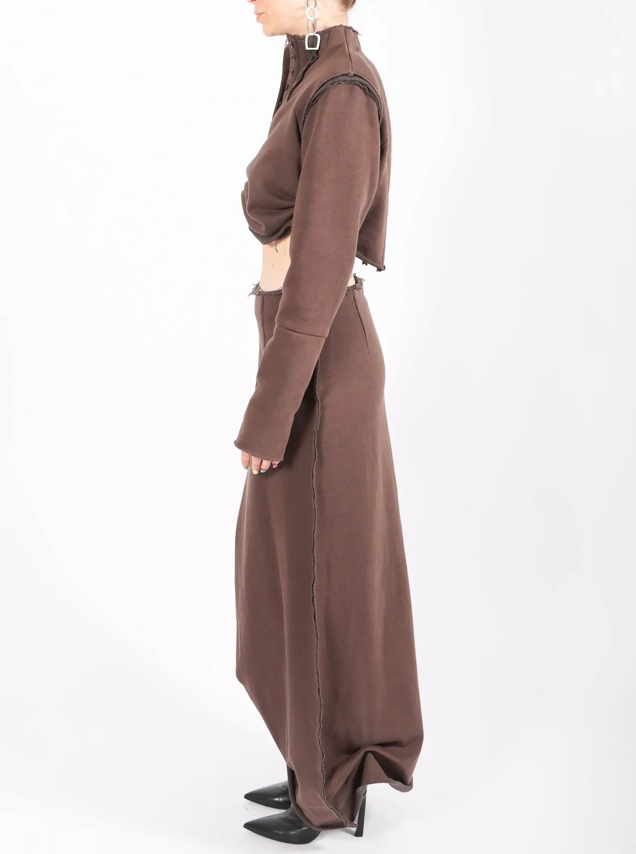 Cropped Jumper in Chambord by Elena Velez