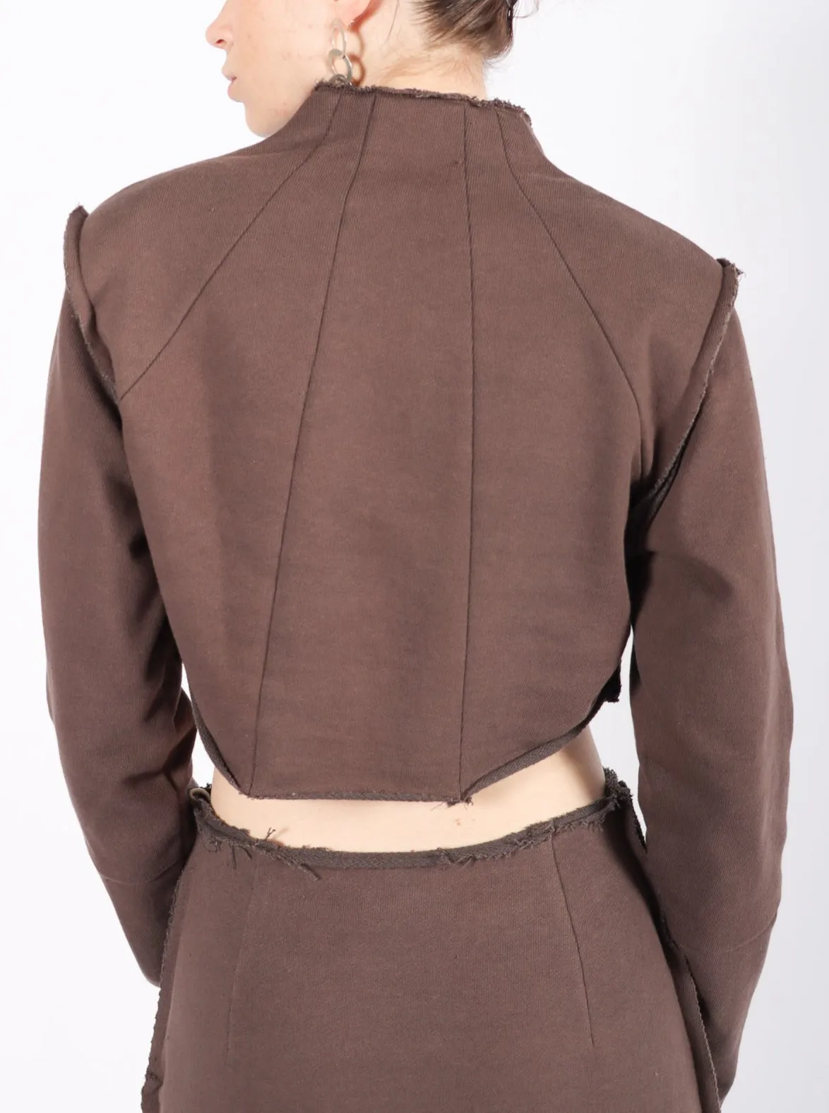 Cropped Jumper in Chambord by Elena Velez