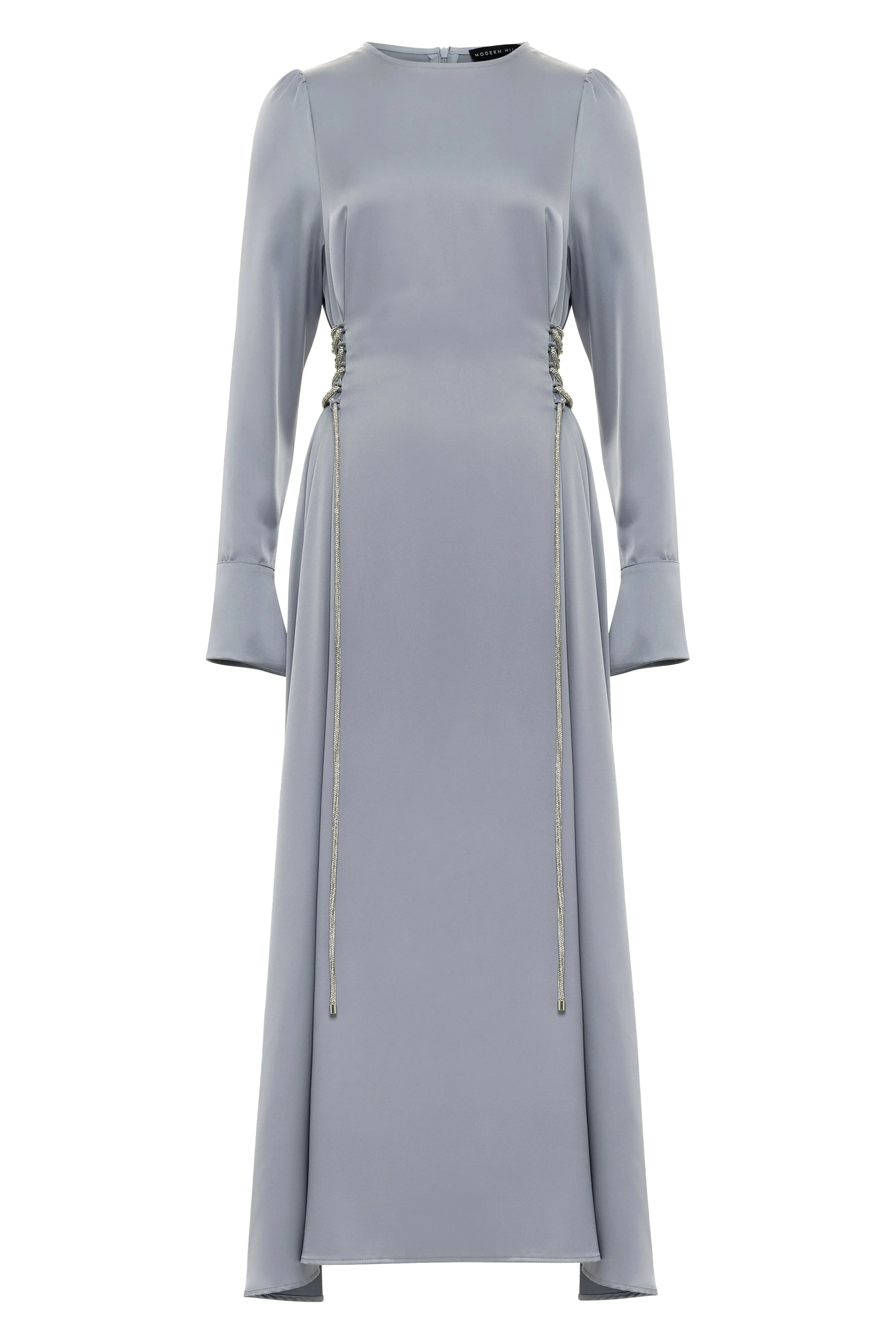 Crystal Lace-Up Maxi - Dusty Blue