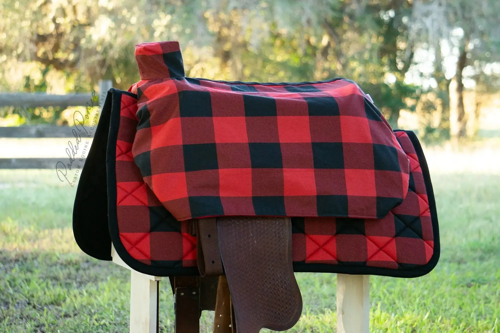 Custom Buffalo Plaid Saddle Pad