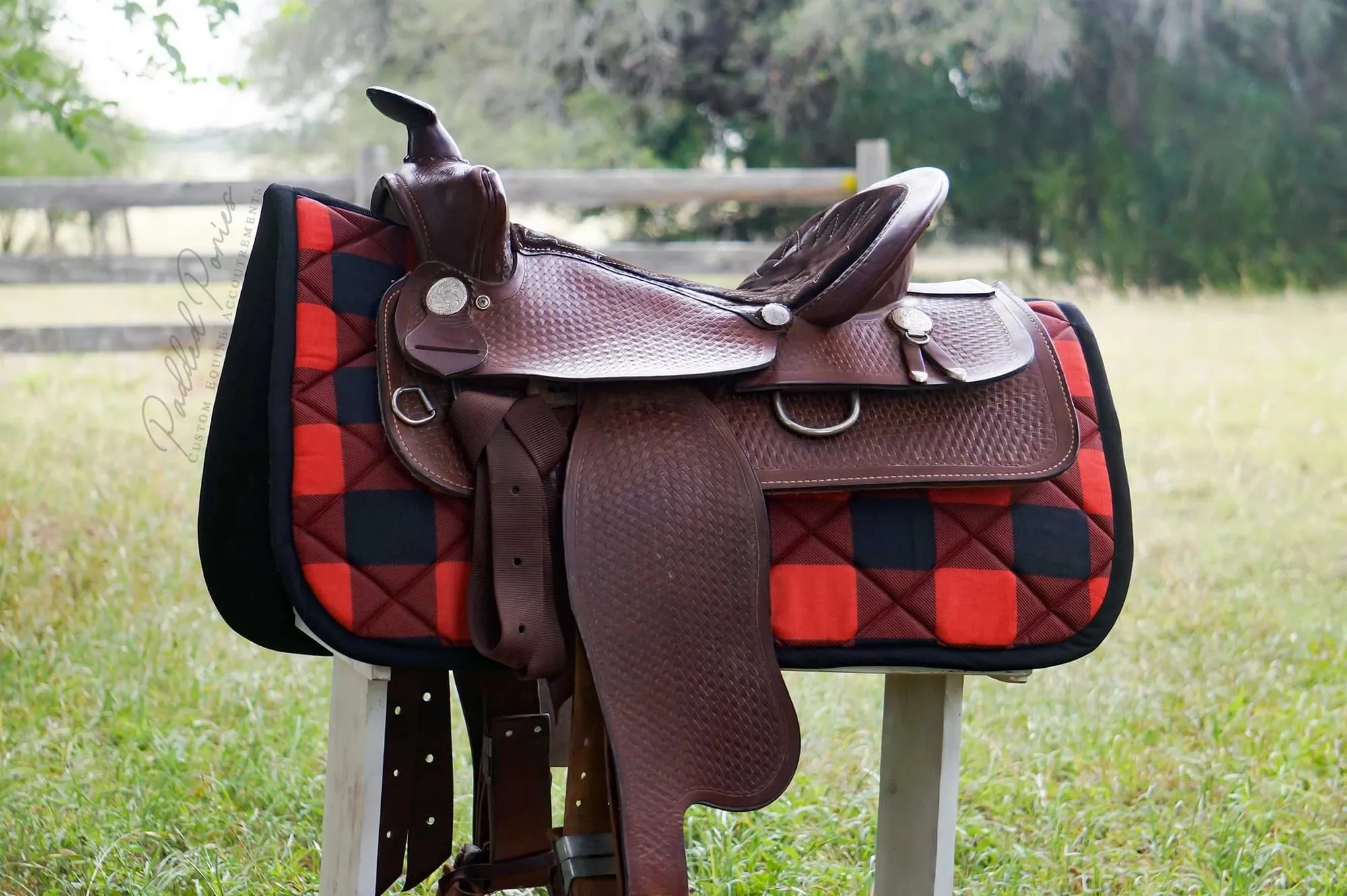 Custom Buffalo Plaid Saddle Pad