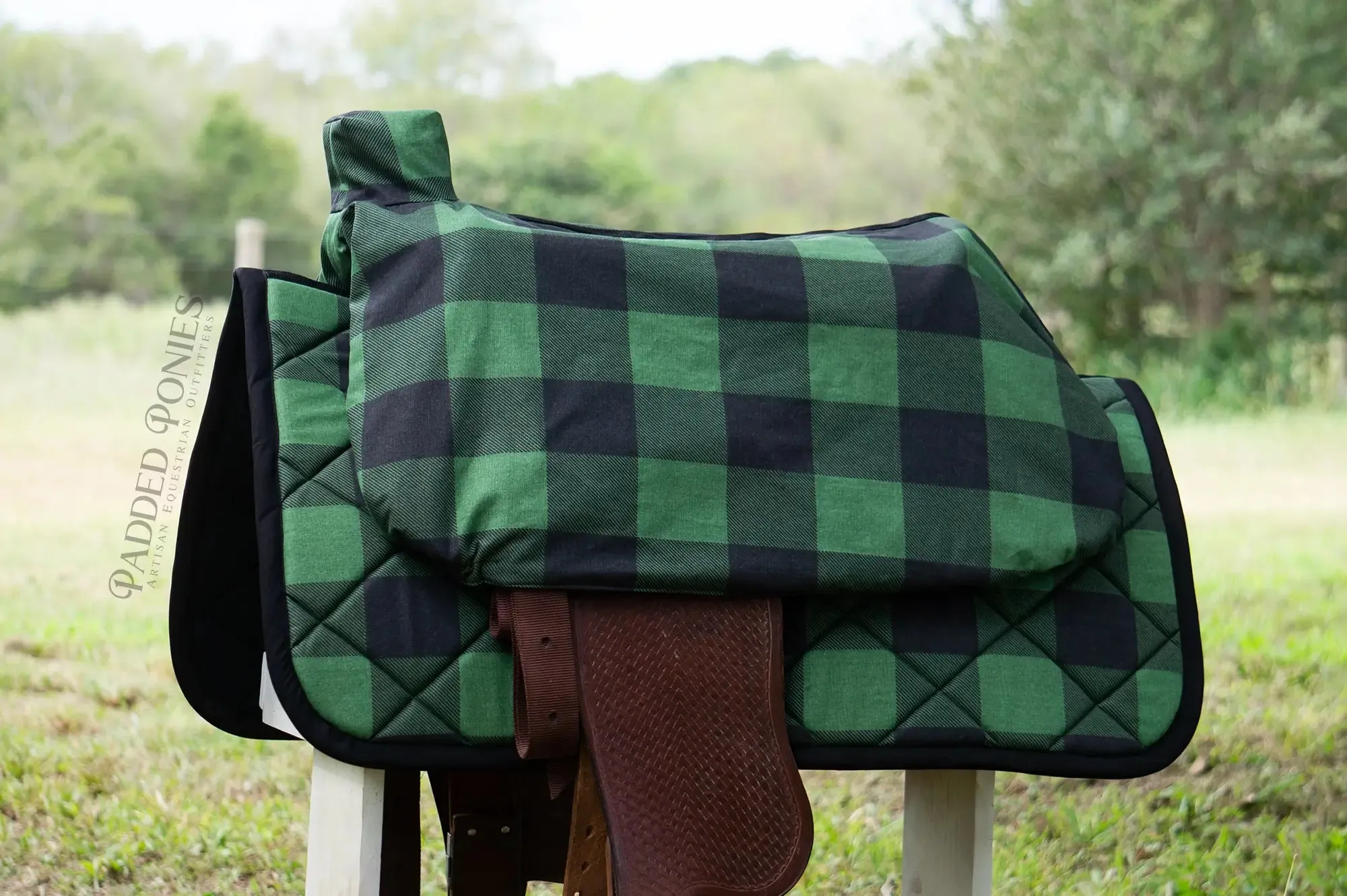 Custom Buffalo Plaid Saddle Pad