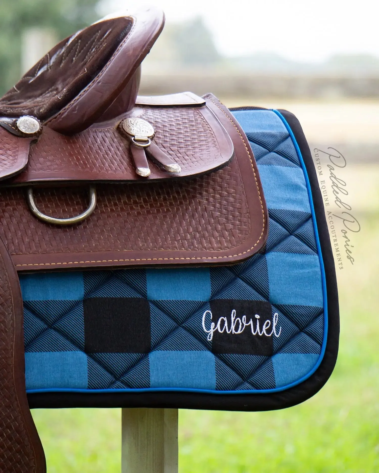 Custom Buffalo Plaid Saddle Pad