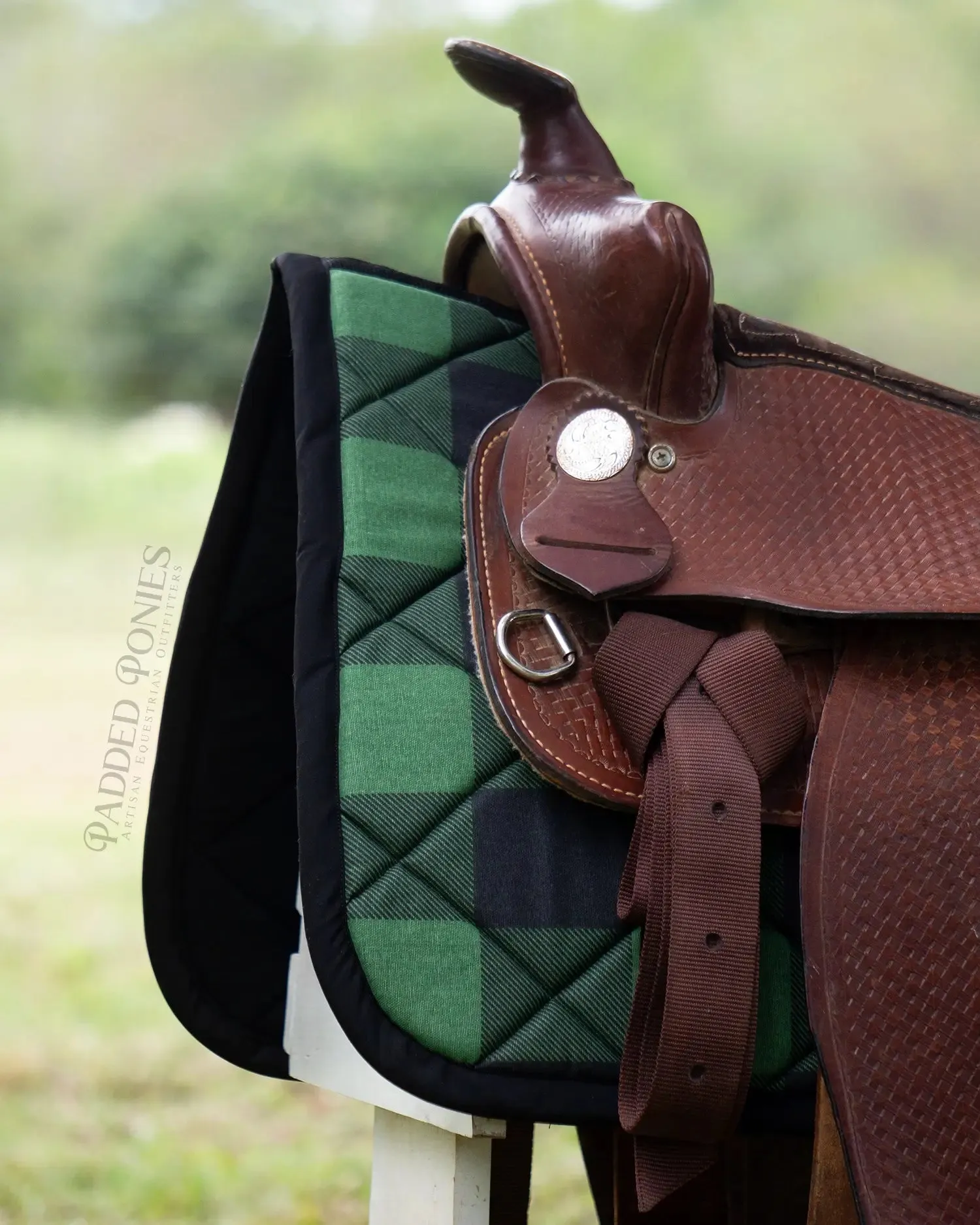 Custom Buffalo Plaid Saddle Pad