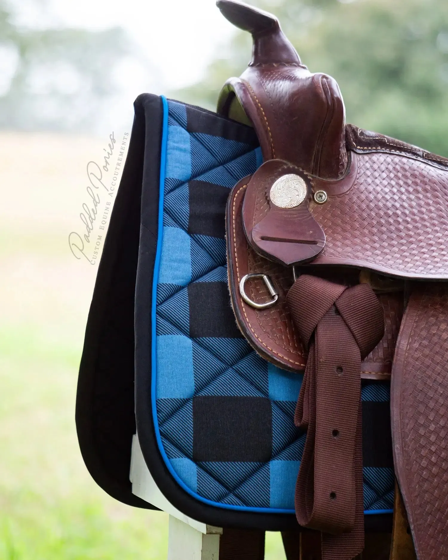 Custom Buffalo Plaid Saddle Pad
