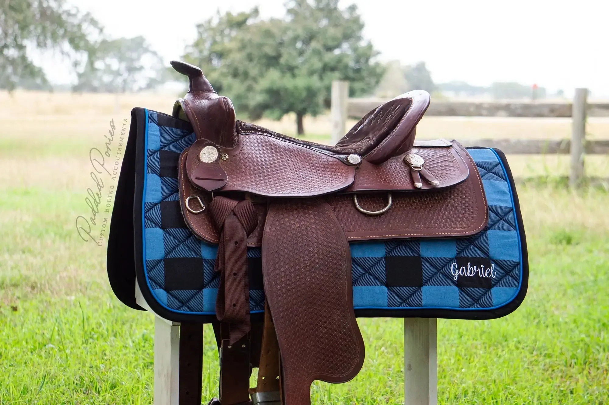 Custom Buffalo Plaid Saddle Pad