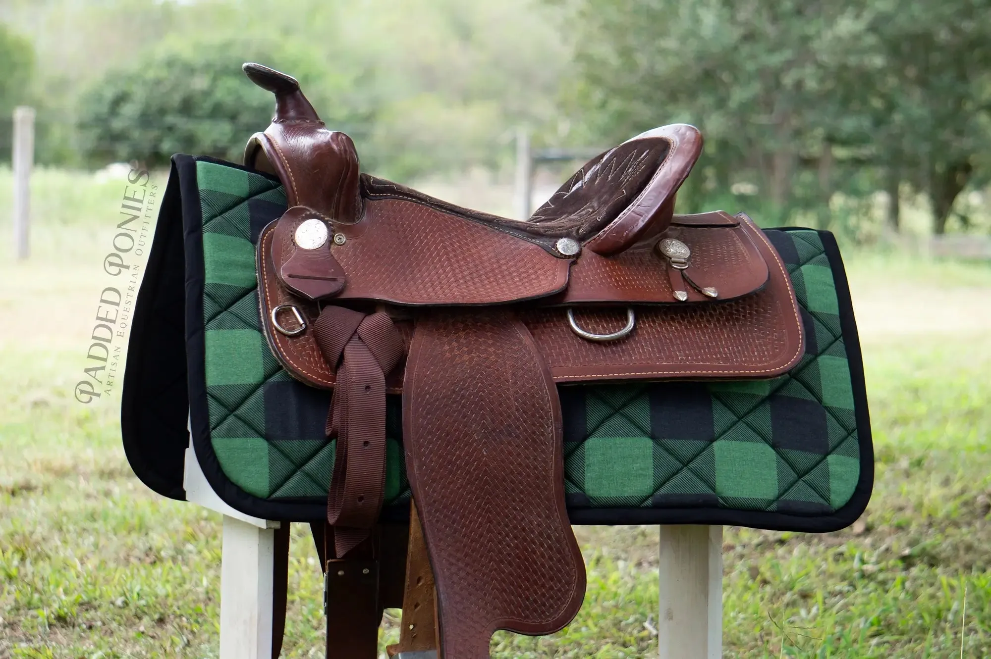 Custom Buffalo Plaid Saddle Pad