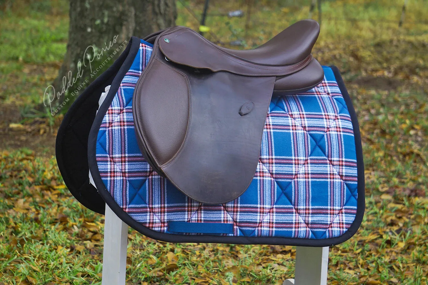 Custom Plaid Flannel Saddle Pad