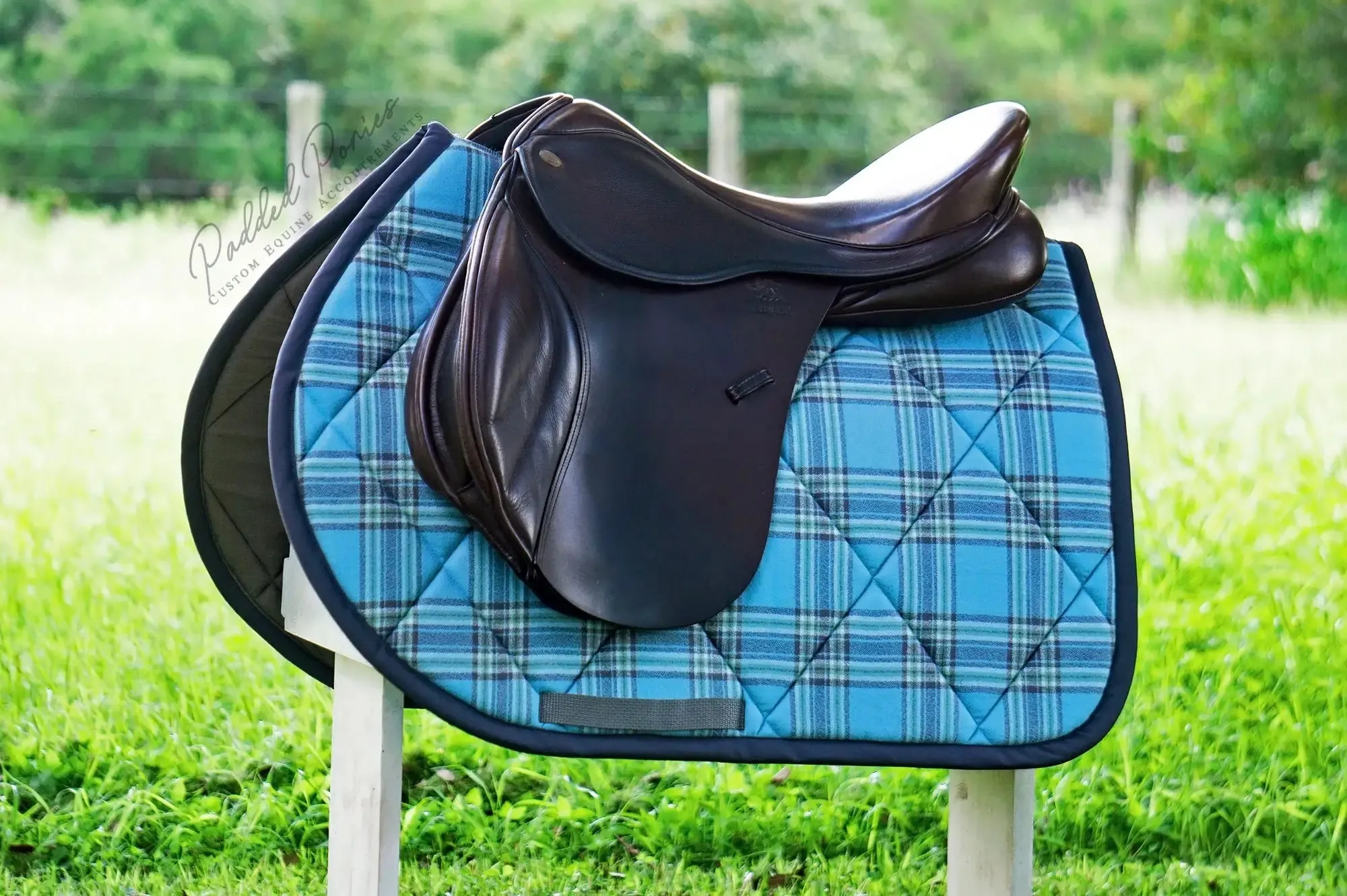 Custom Plaid Flannel Saddle Pad