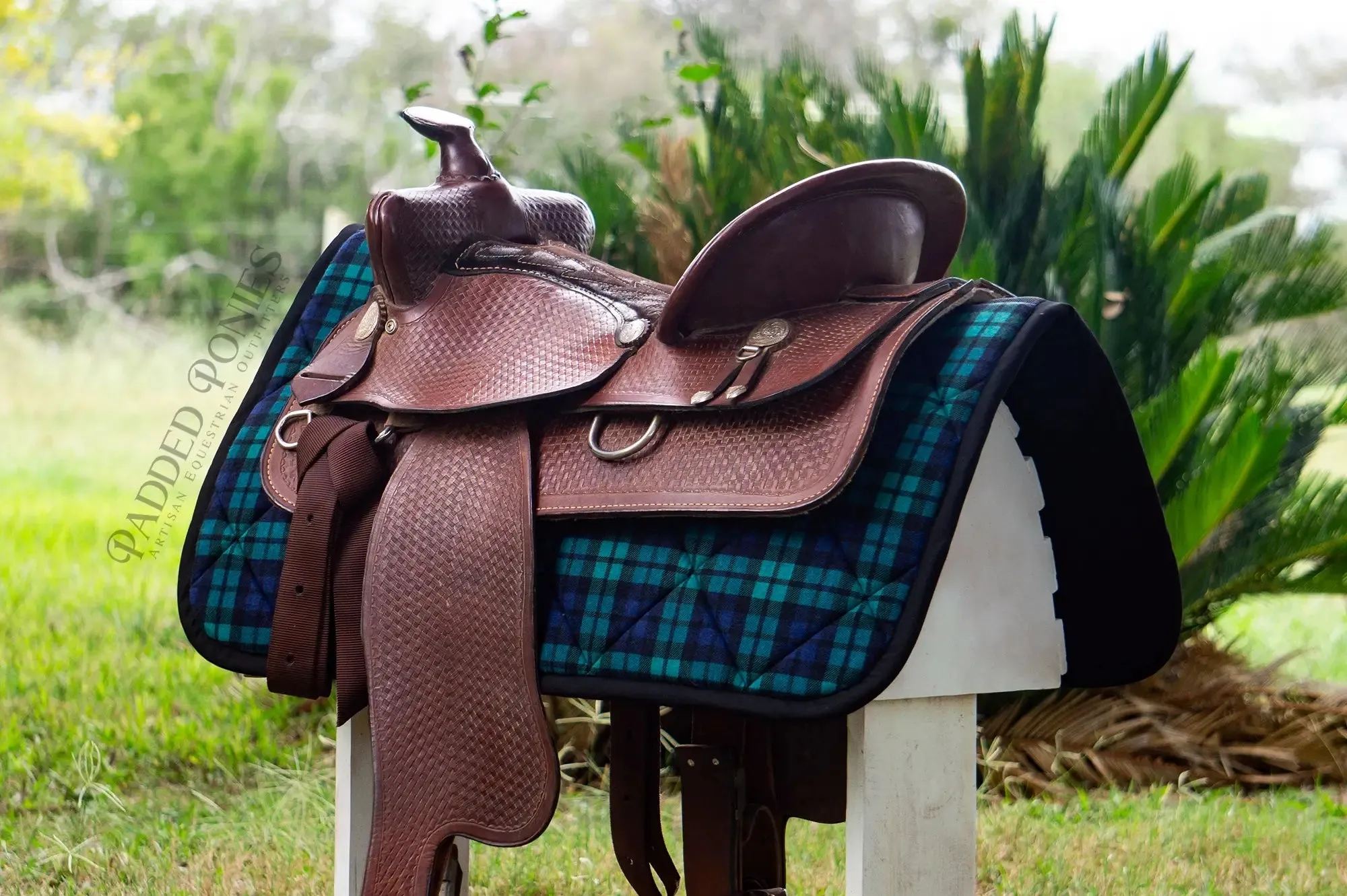Custom Plaid Flannel Saddle Pad