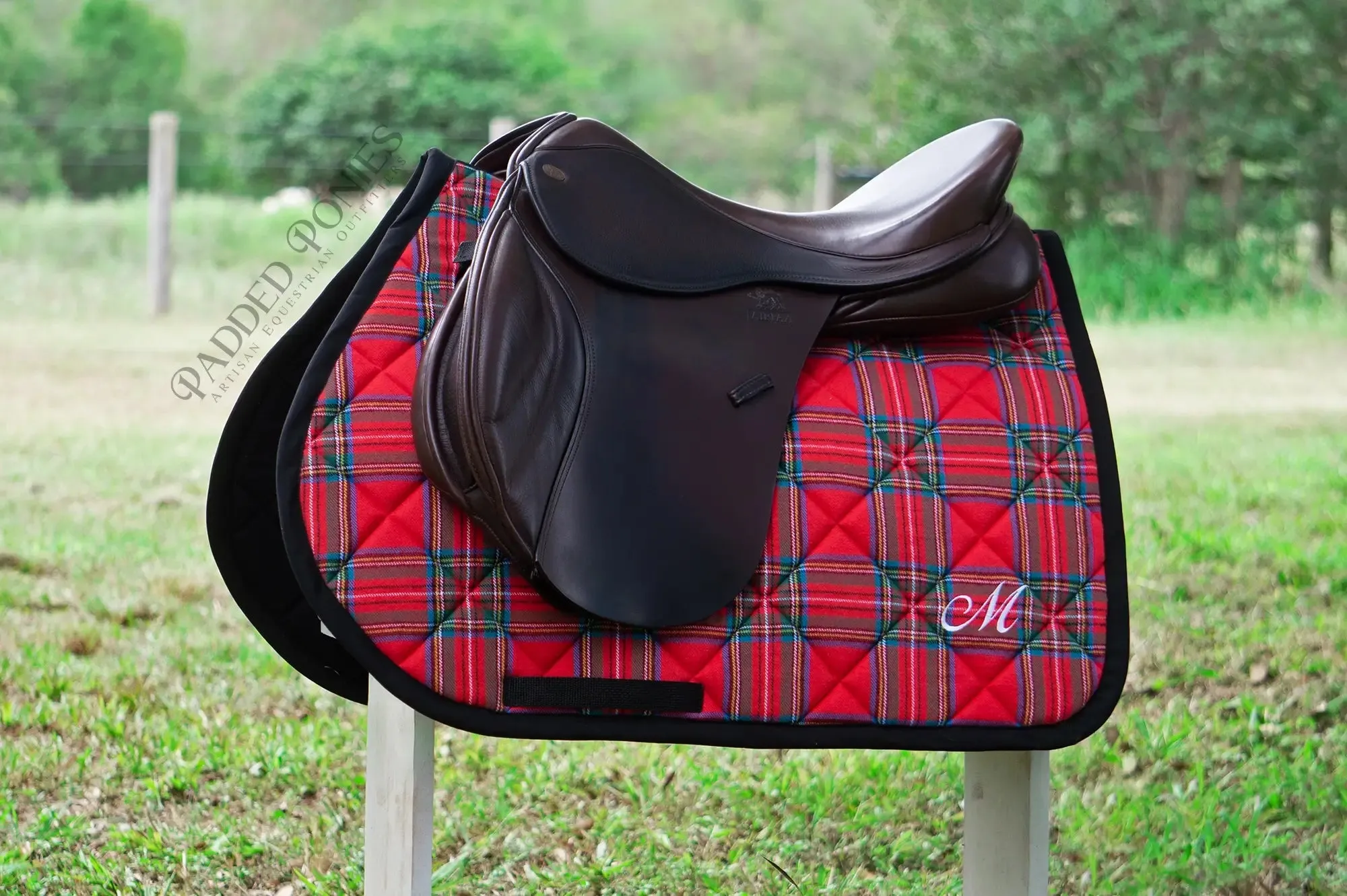 Custom Plaid Flannel Saddle Pad