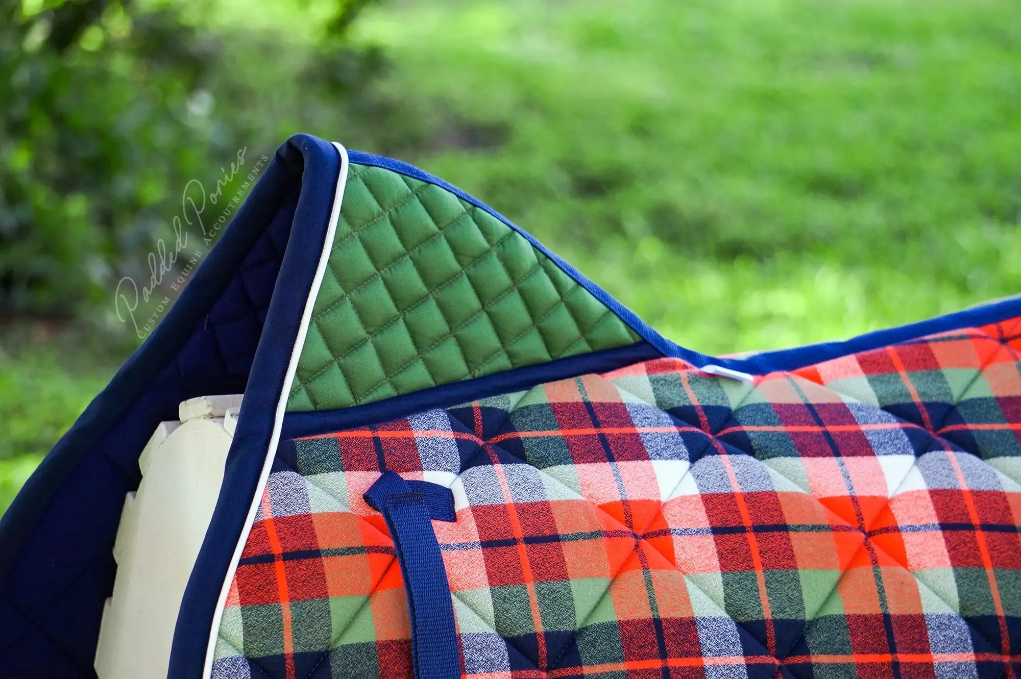 Custom Plaid Flannel Saddle Pad