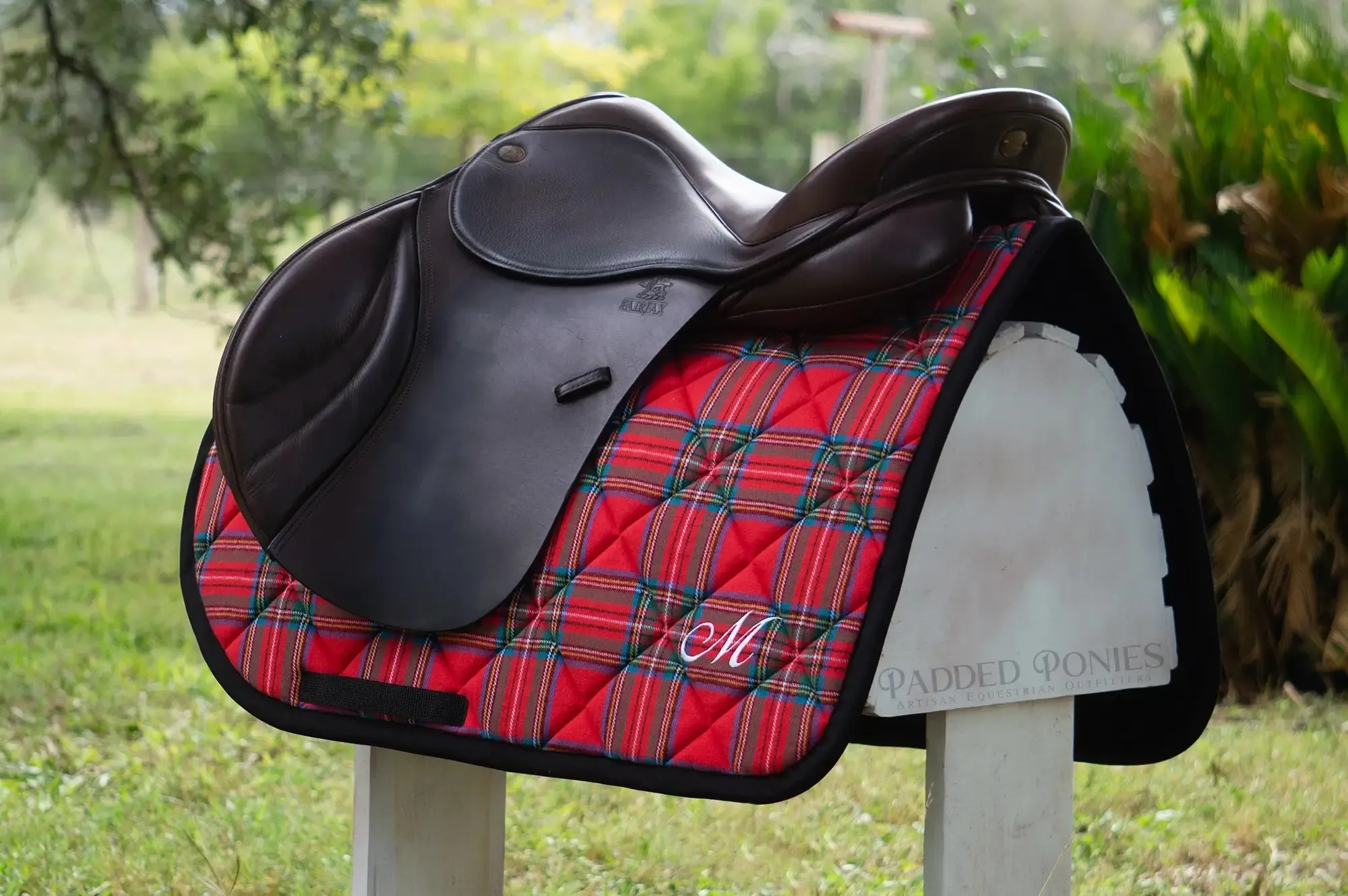 Custom Plaid Flannel Saddle Pad