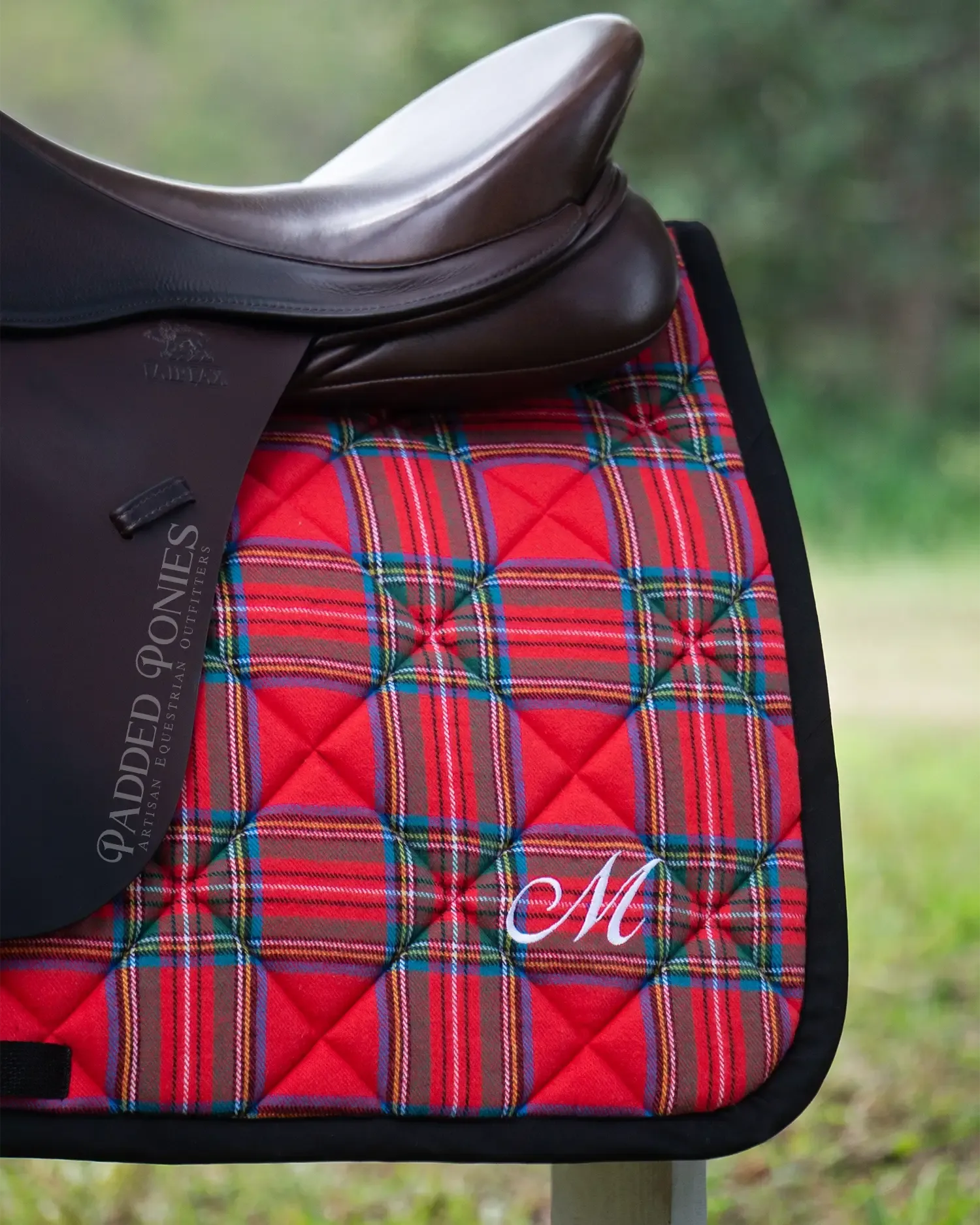 Custom Plaid Flannel Saddle Pad