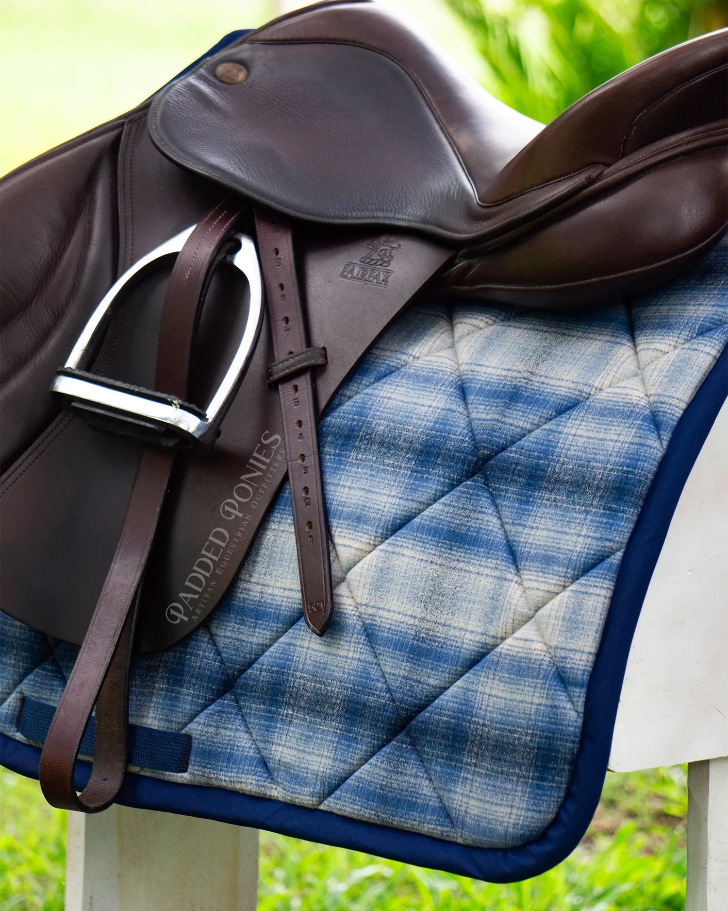 Custom Plaid Flannel Saddle Pad