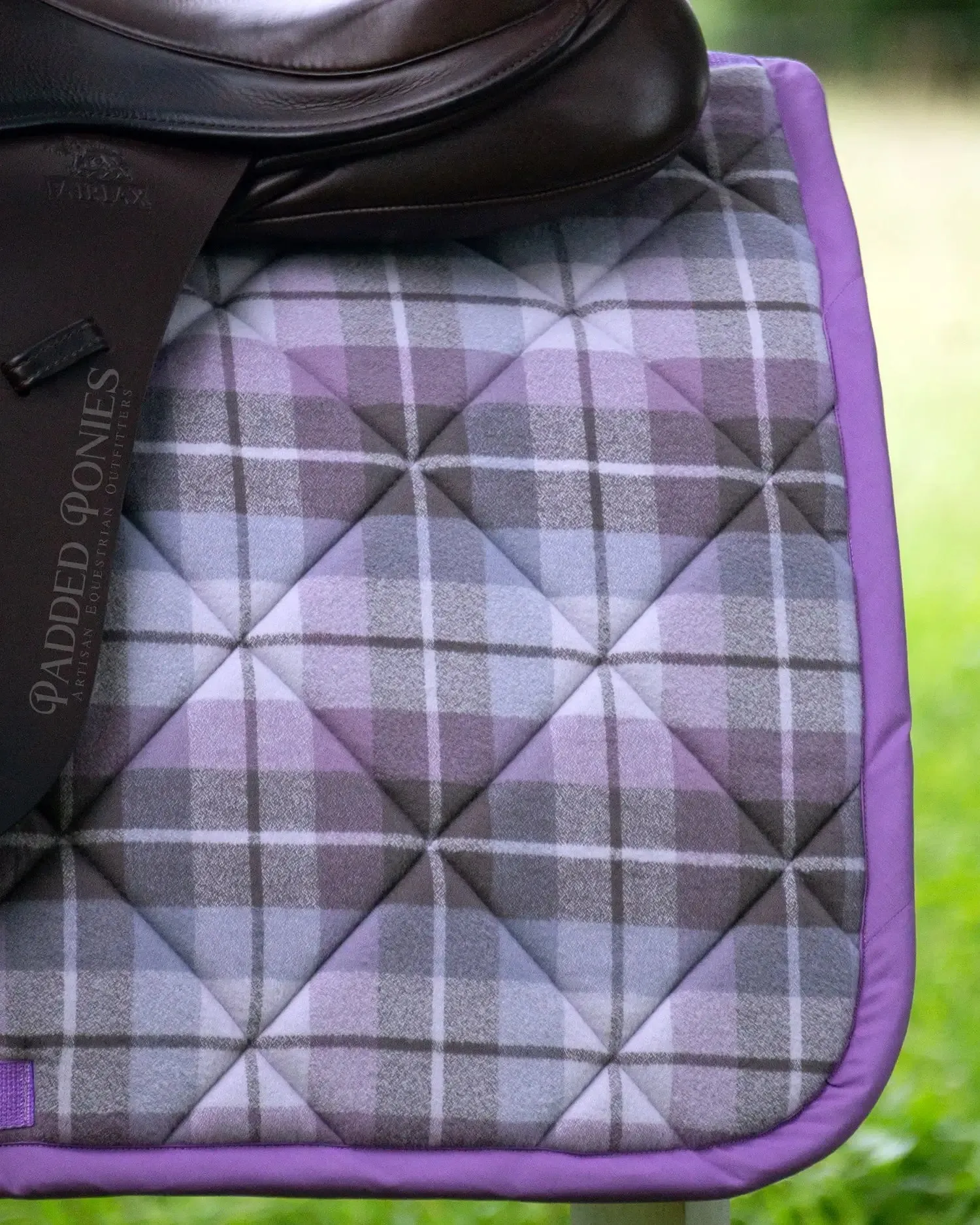 Custom Plaid Flannel Saddle Pad
