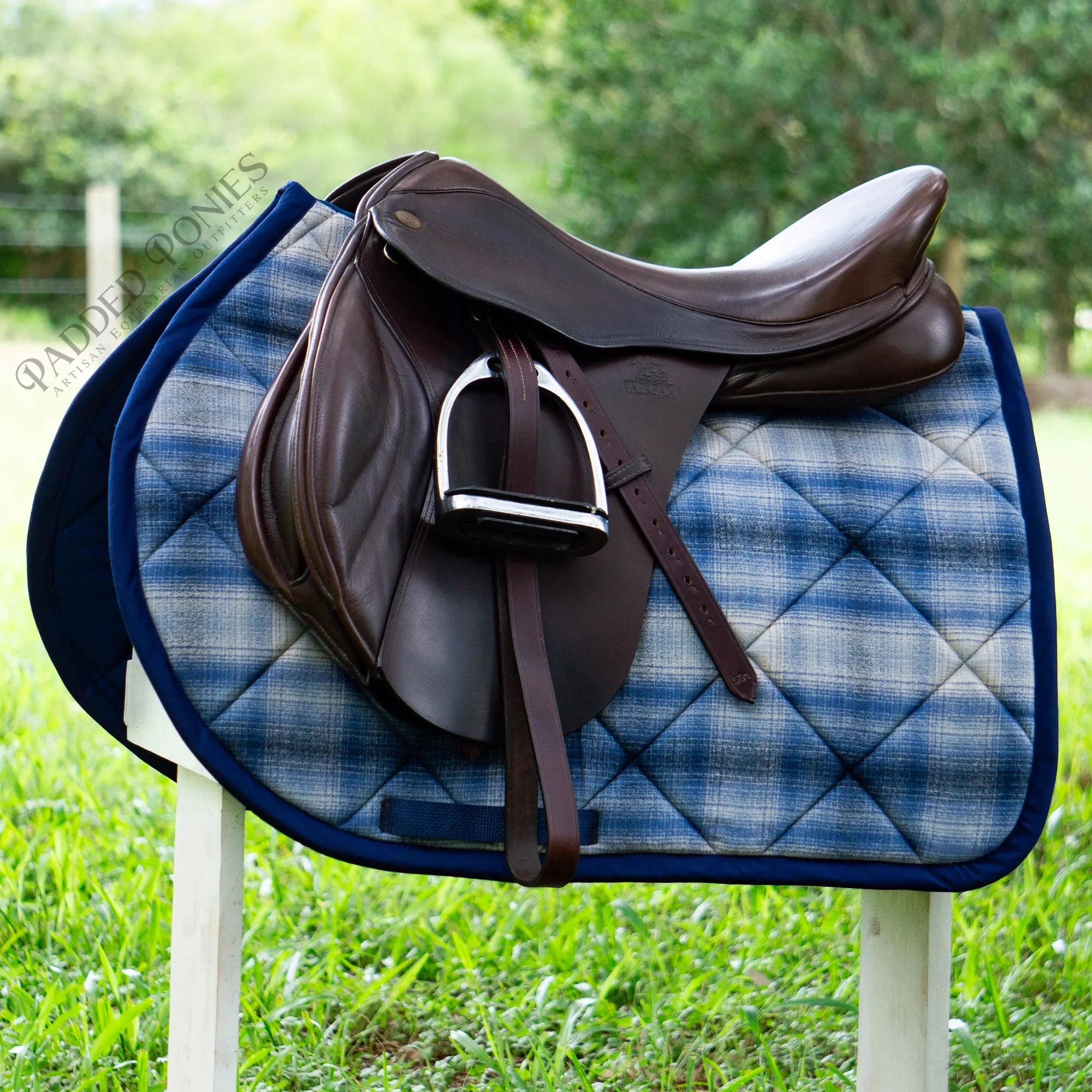 Custom Plaid Flannel Saddle Pad
