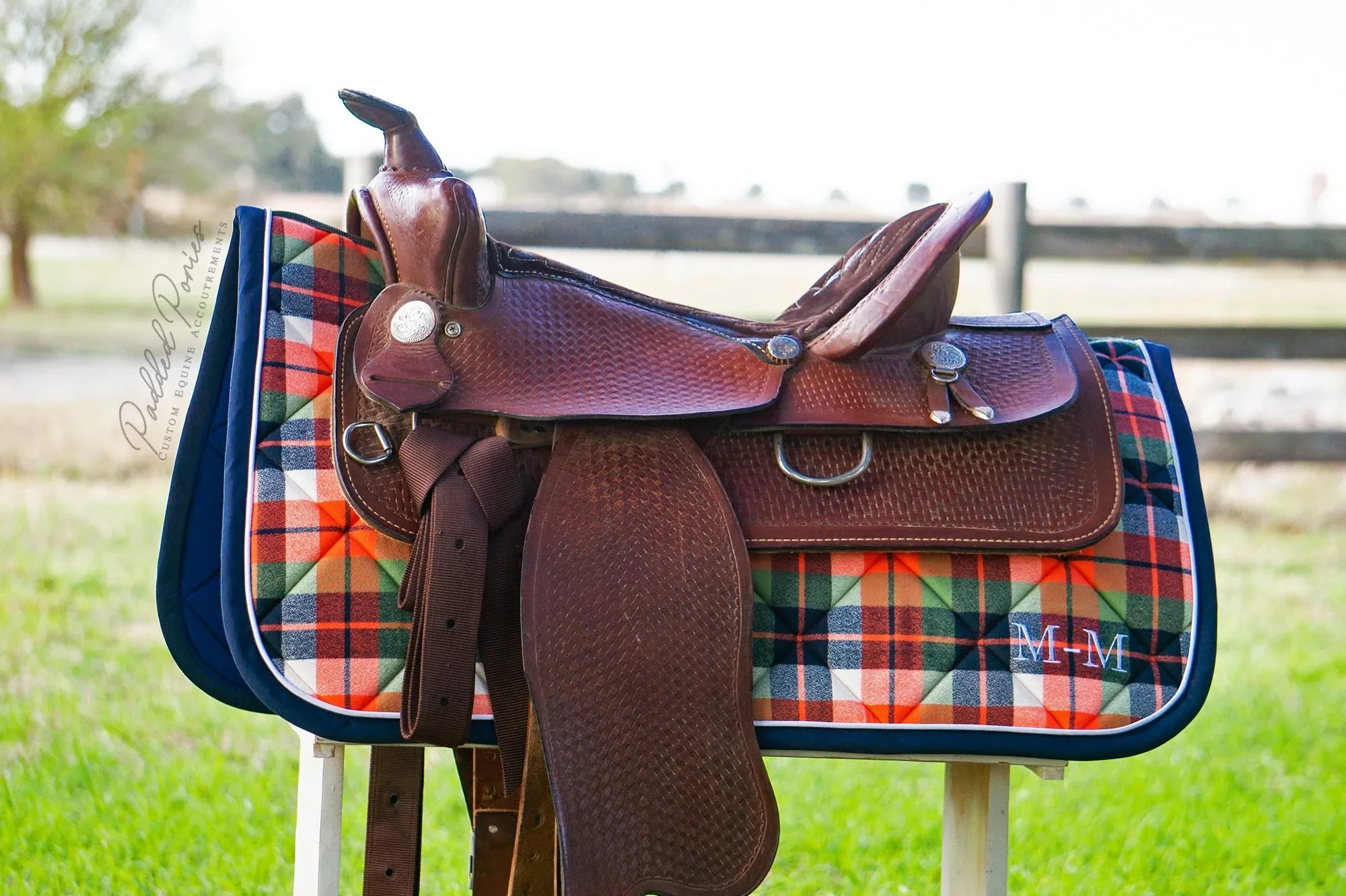 Custom Plaid Flannel Saddle Pad