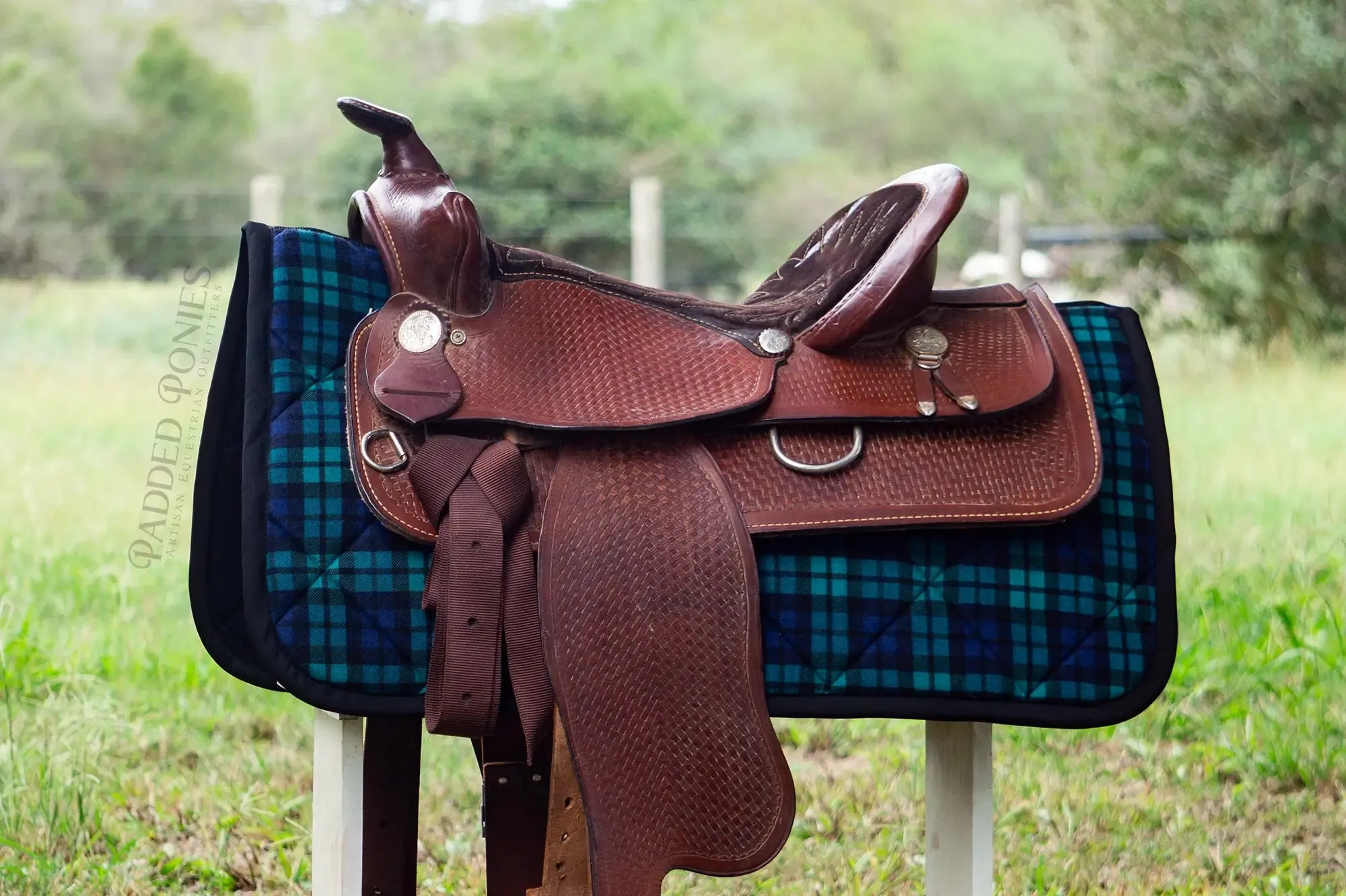 Custom Plaid Flannel Saddle Pad