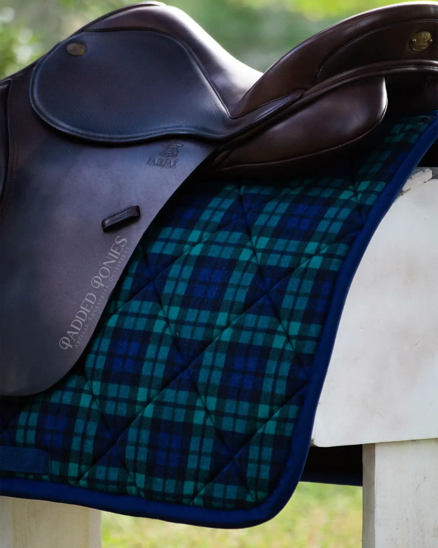 Custom Plaid Flannel Saddle Pad