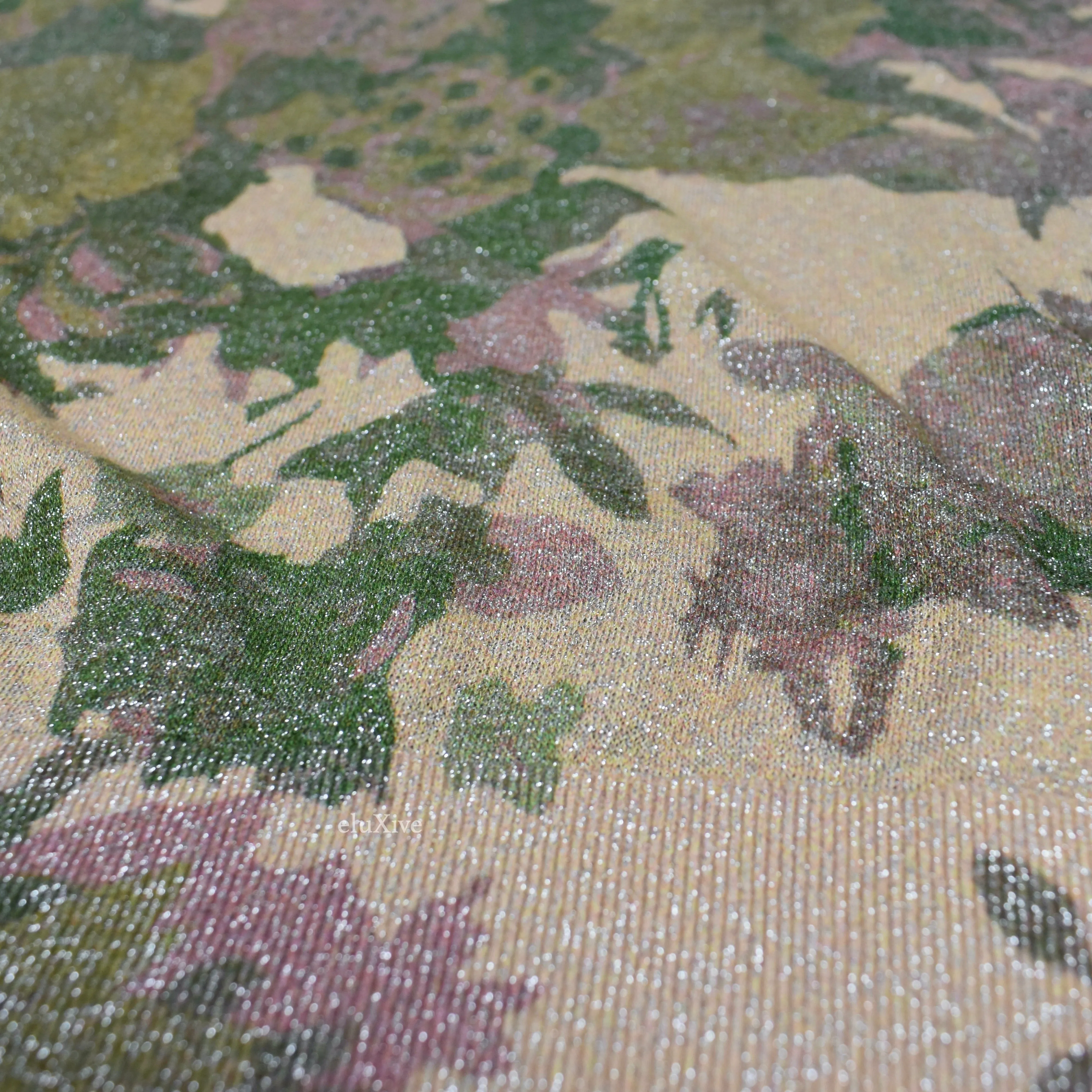 Dries Van Noten - Metallic Woven Viscose Floral Print Sweater