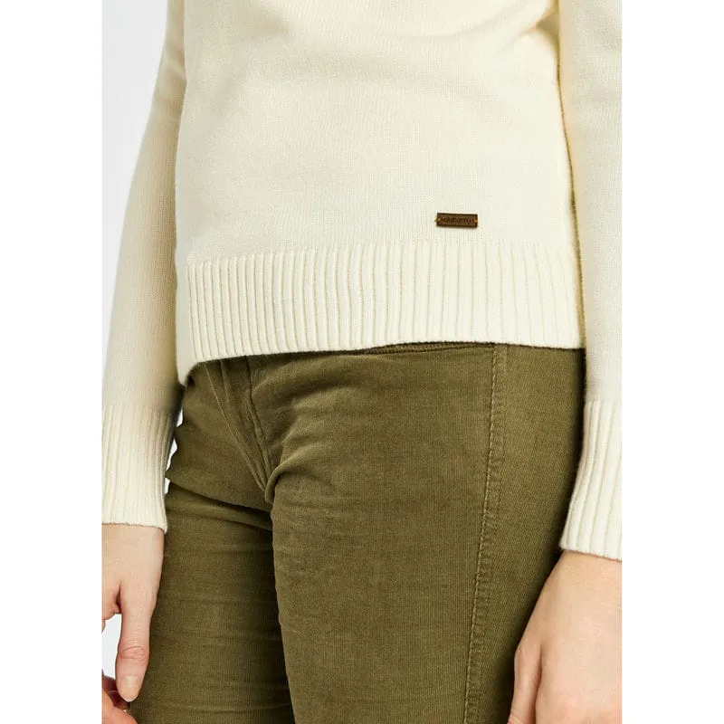 Dubarry Rosmead Ladies Zip Neck Jumper - Chalk