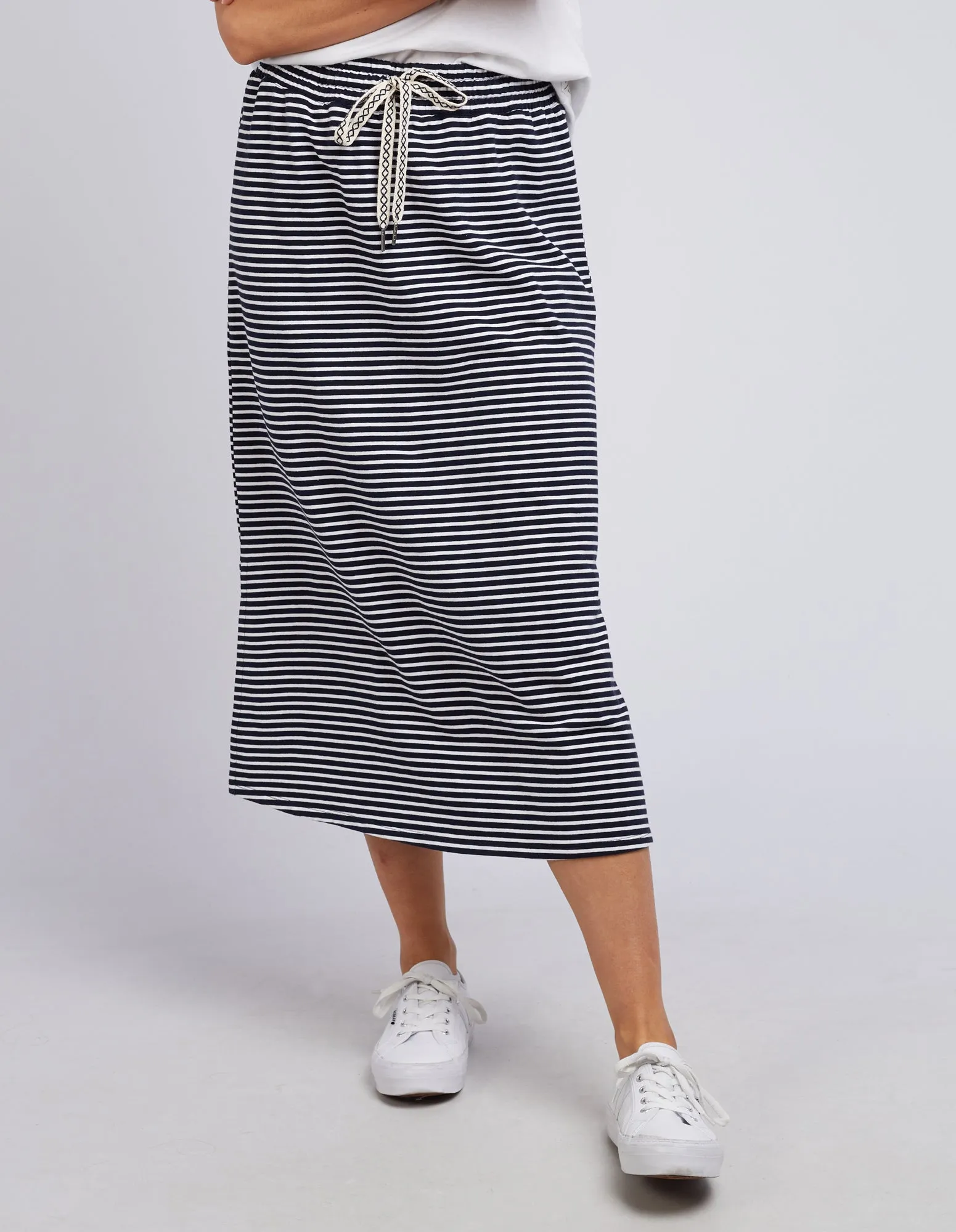 Elm Travel Skirt Navy/White Stripe