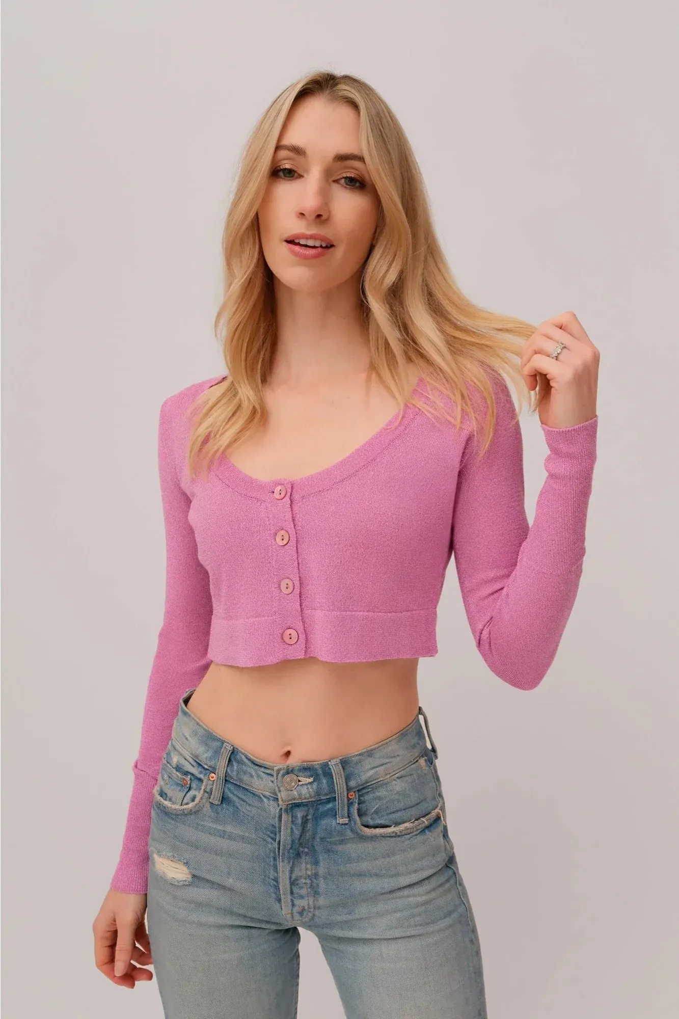GLITZ CARDI (ROSE QUARTZ)
