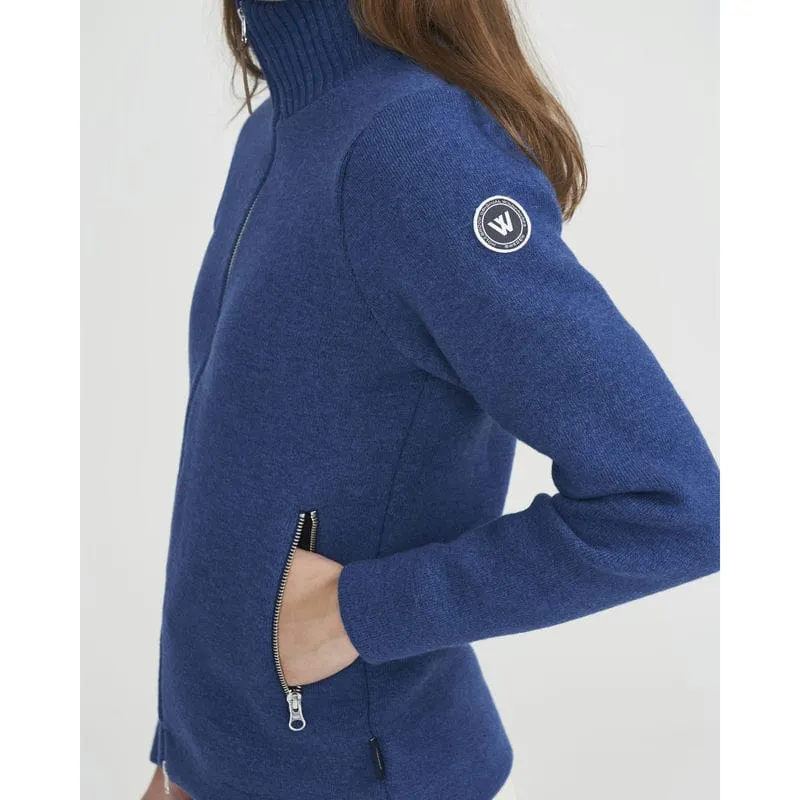 Holebrook Claire Windproof Ladies Full Zip Jumper - Dark Royal
