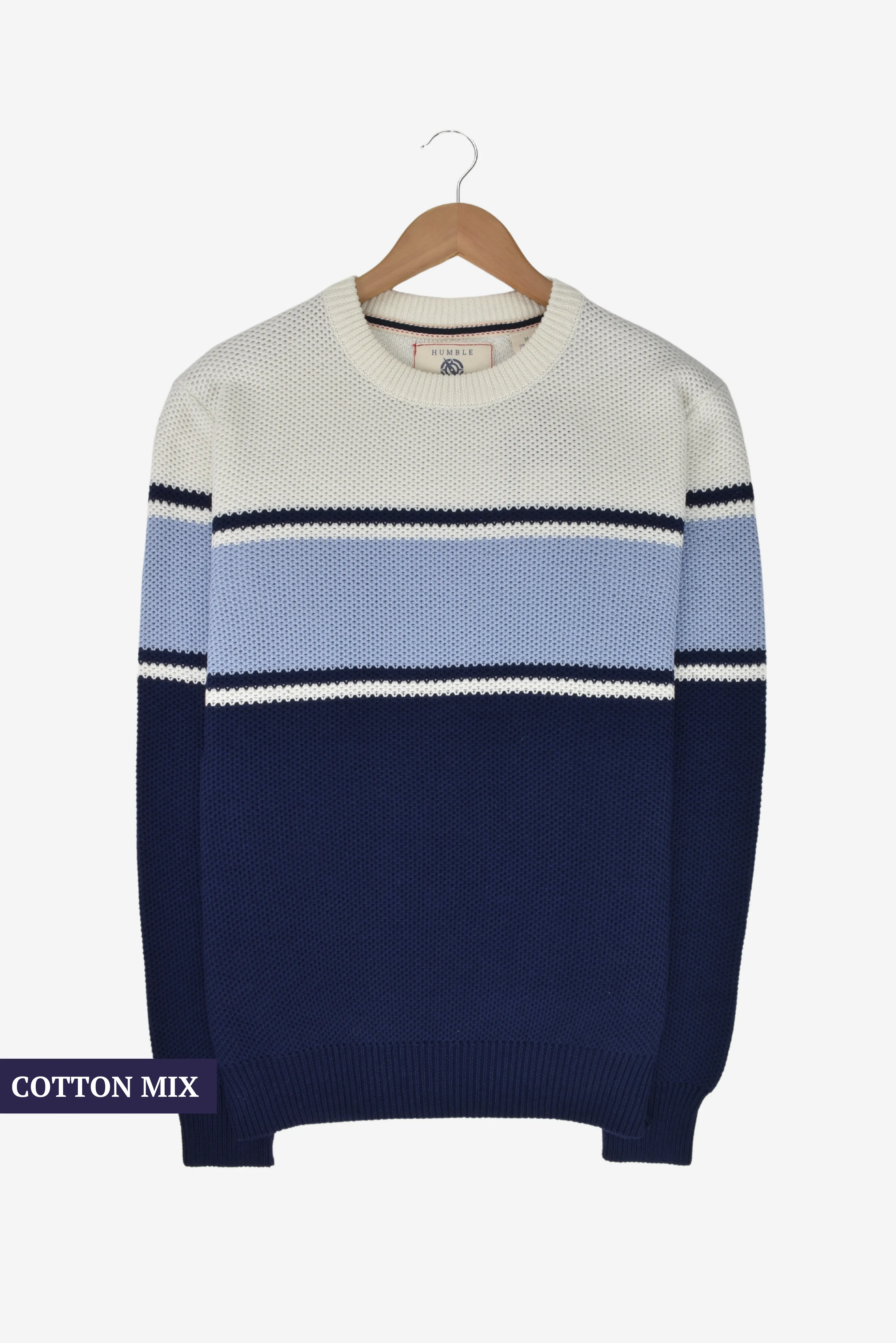 Humble Pioneer - Mens 3 Colour Cotton Mix Crewneck