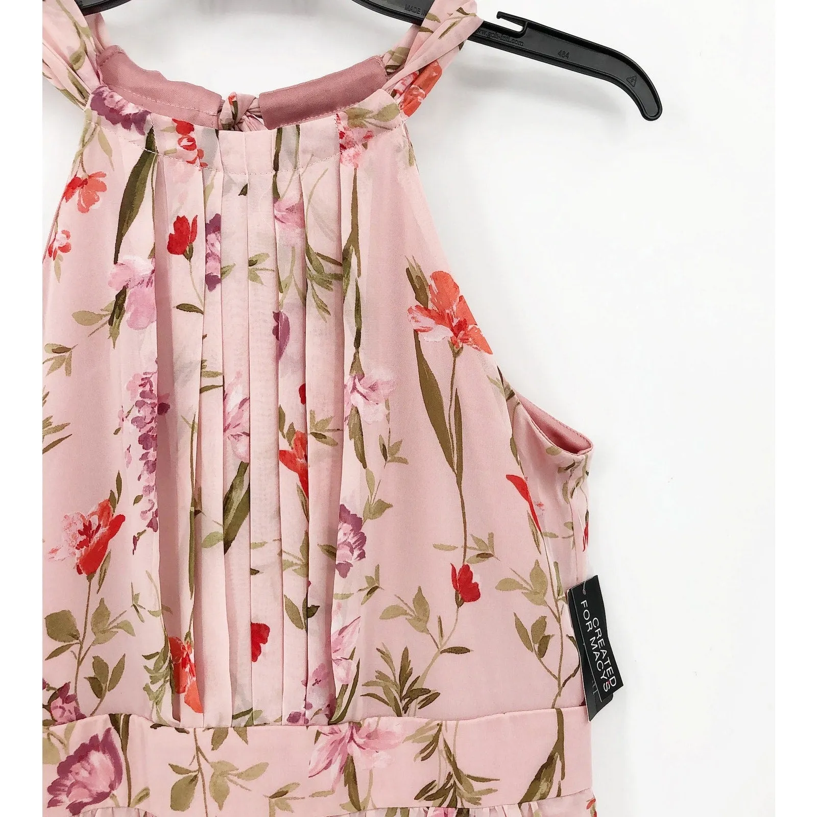 I.N.C. INTERNATIONAL CONCEPTS Halter-Neck Maxi Dress 4 Blush Combo Floral NWT