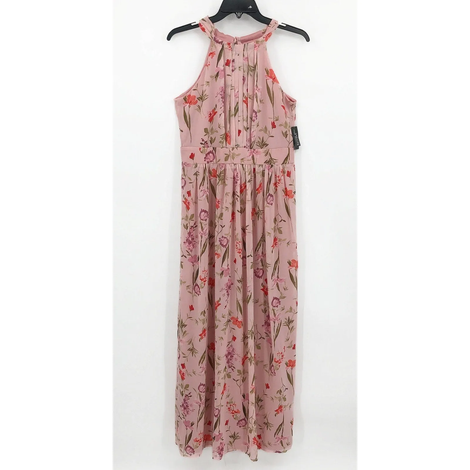 I.N.C. INTERNATIONAL CONCEPTS Halter-Neck Maxi Dress 4 Blush Combo Floral NWT