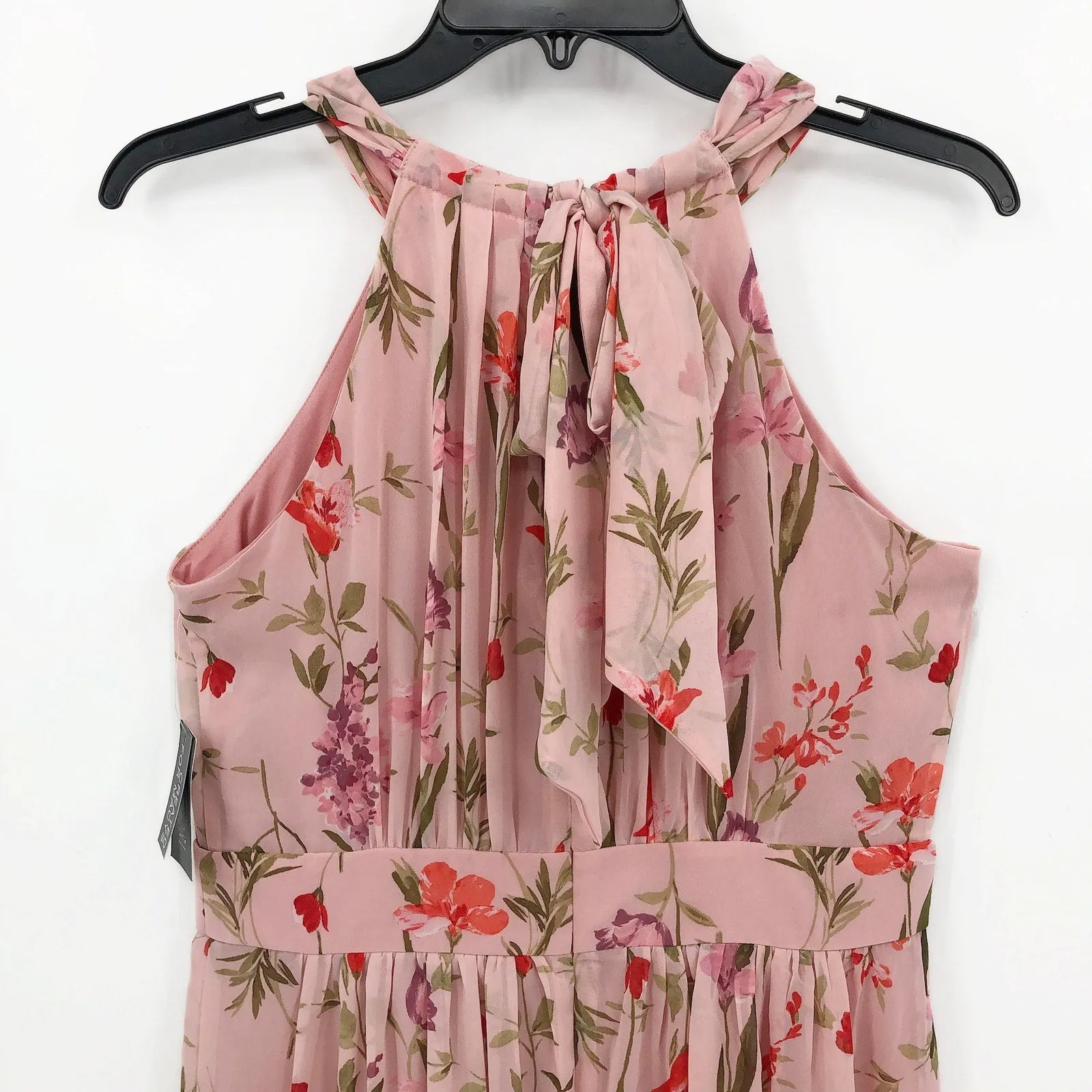 I.N.C. INTERNATIONAL CONCEPTS Halter-Neck Maxi Dress 4 Blush Combo Floral NWT