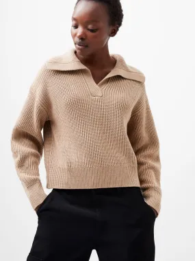 Joss Knit Collared Sweater