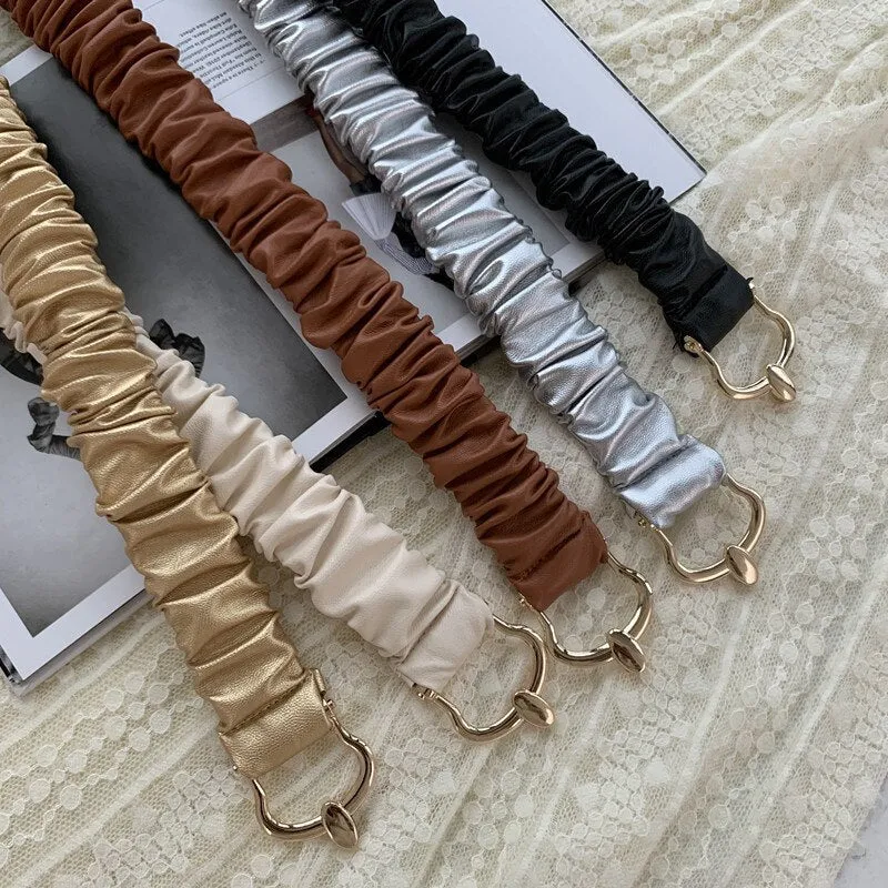JuliaFashion - 2024 Women Waist Strap All-match Lady Dress Coat Sweater Decorative Waistband